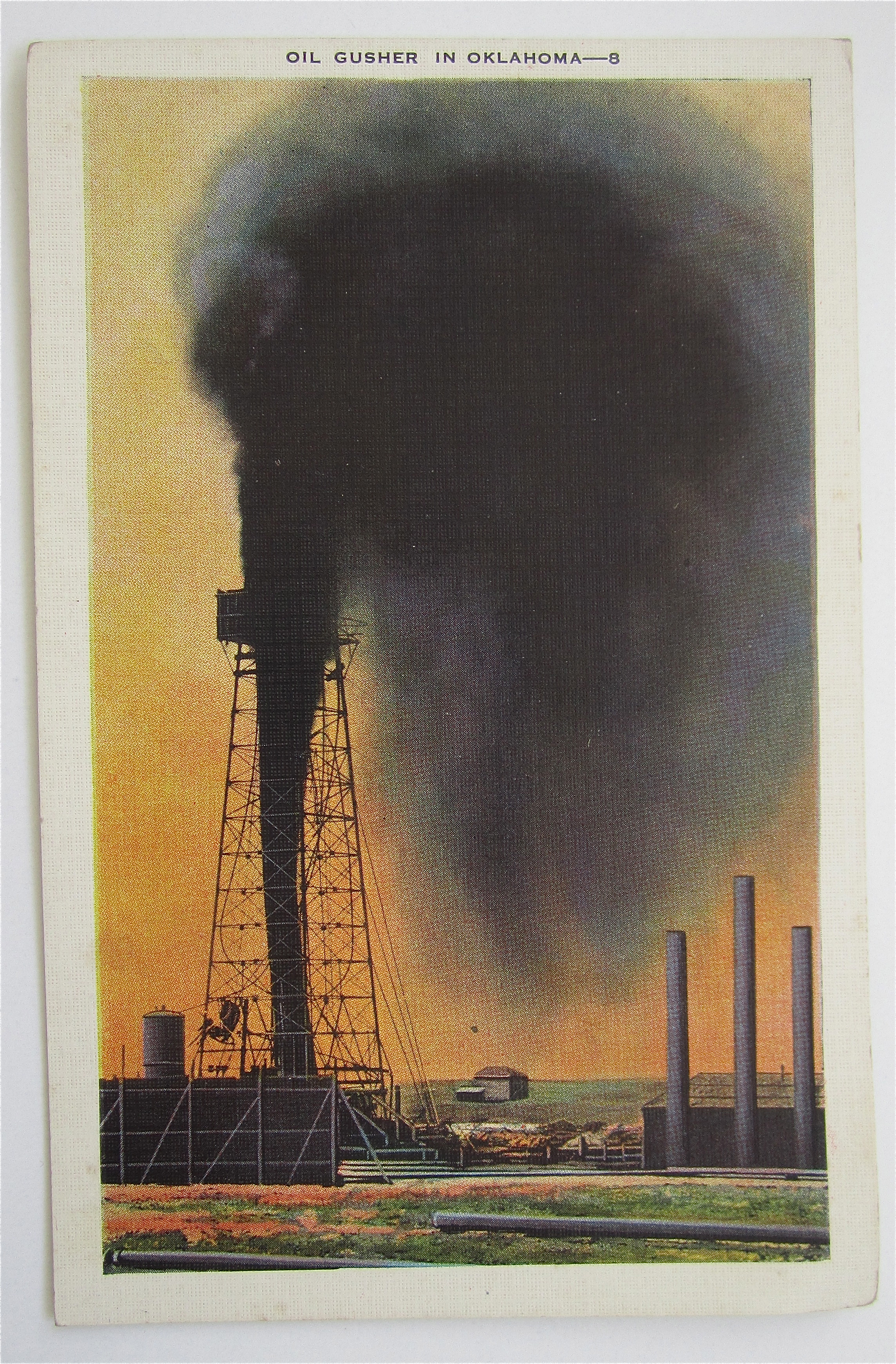 Oil Gusher In Oklahoma Postcard