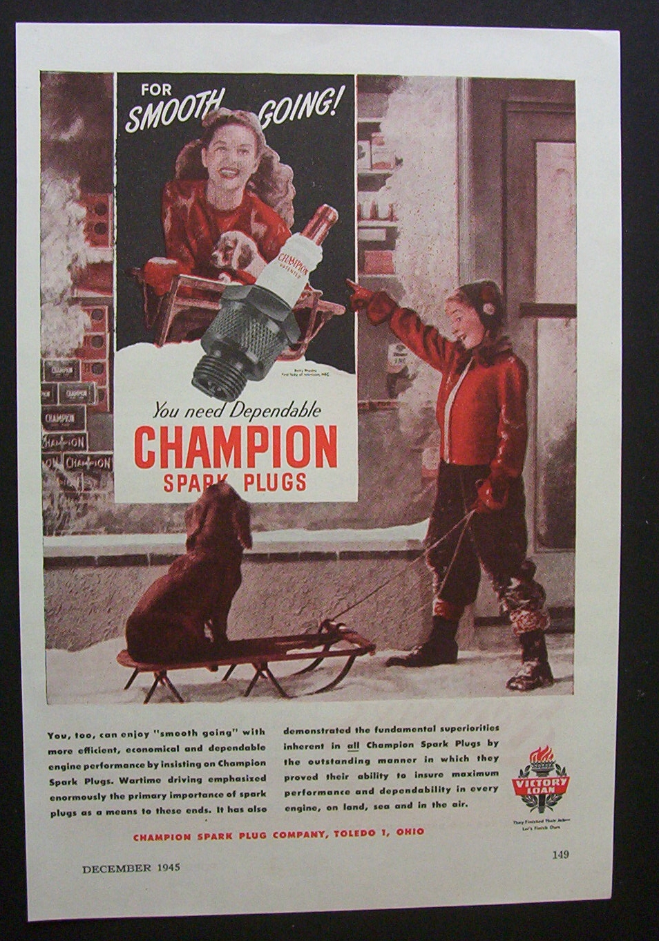 1945 Champion Spark Plugs