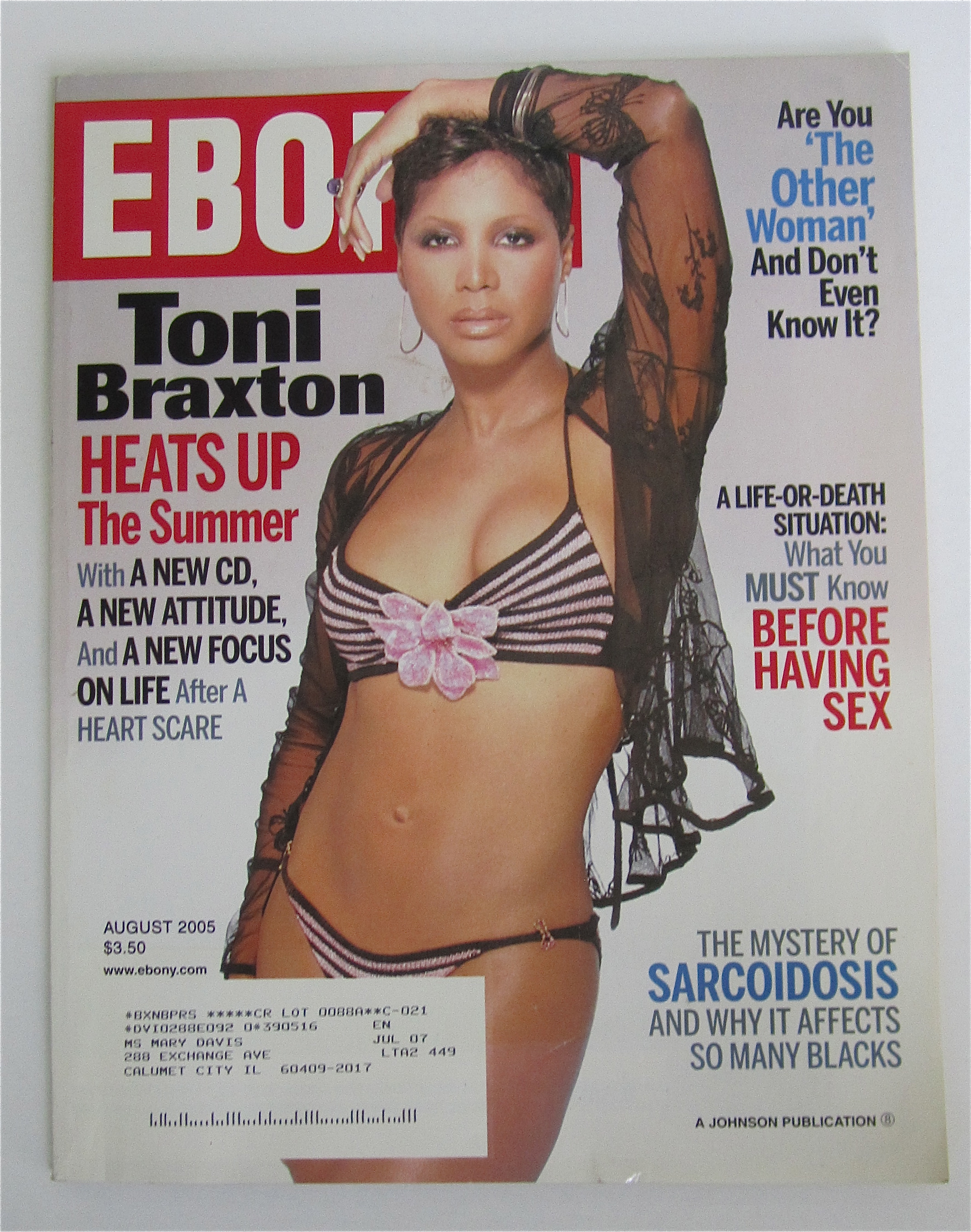 Ebony Magazine August 2005 Toni Braxton