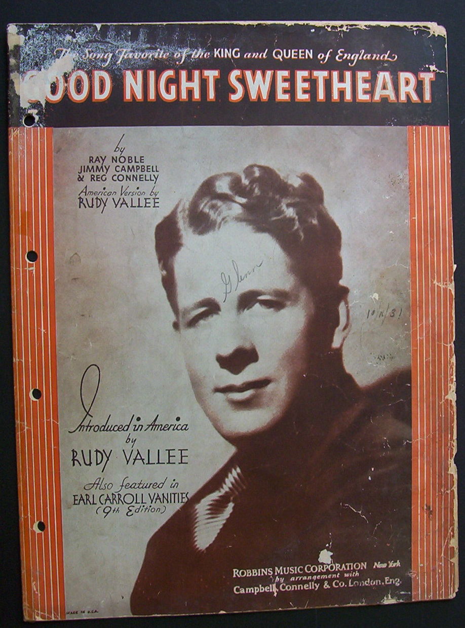 Sheet Music For 1931 Good Night Sweetheart