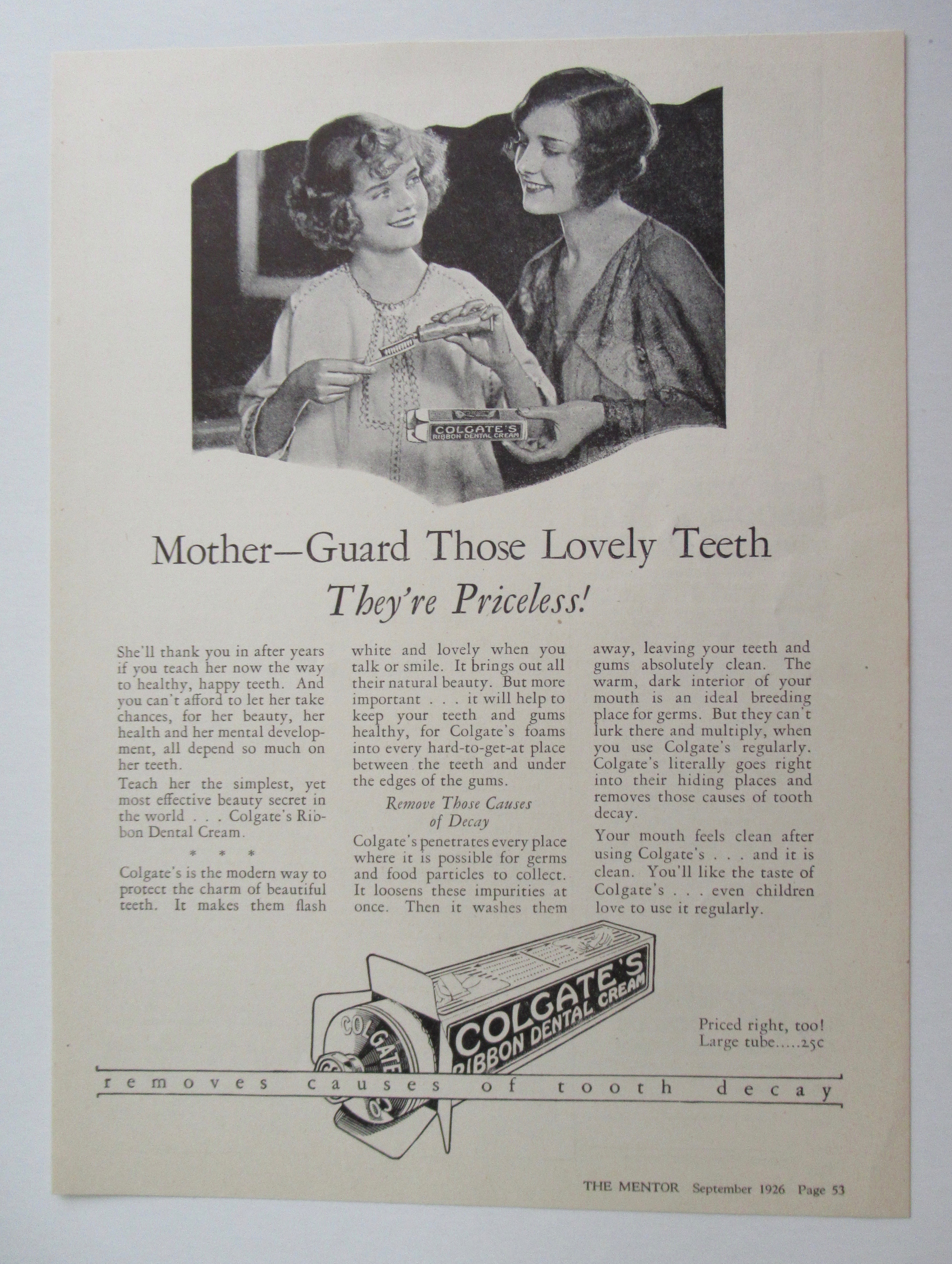 1926 Colgate Ribbon Dental Cream w/ Women Talking