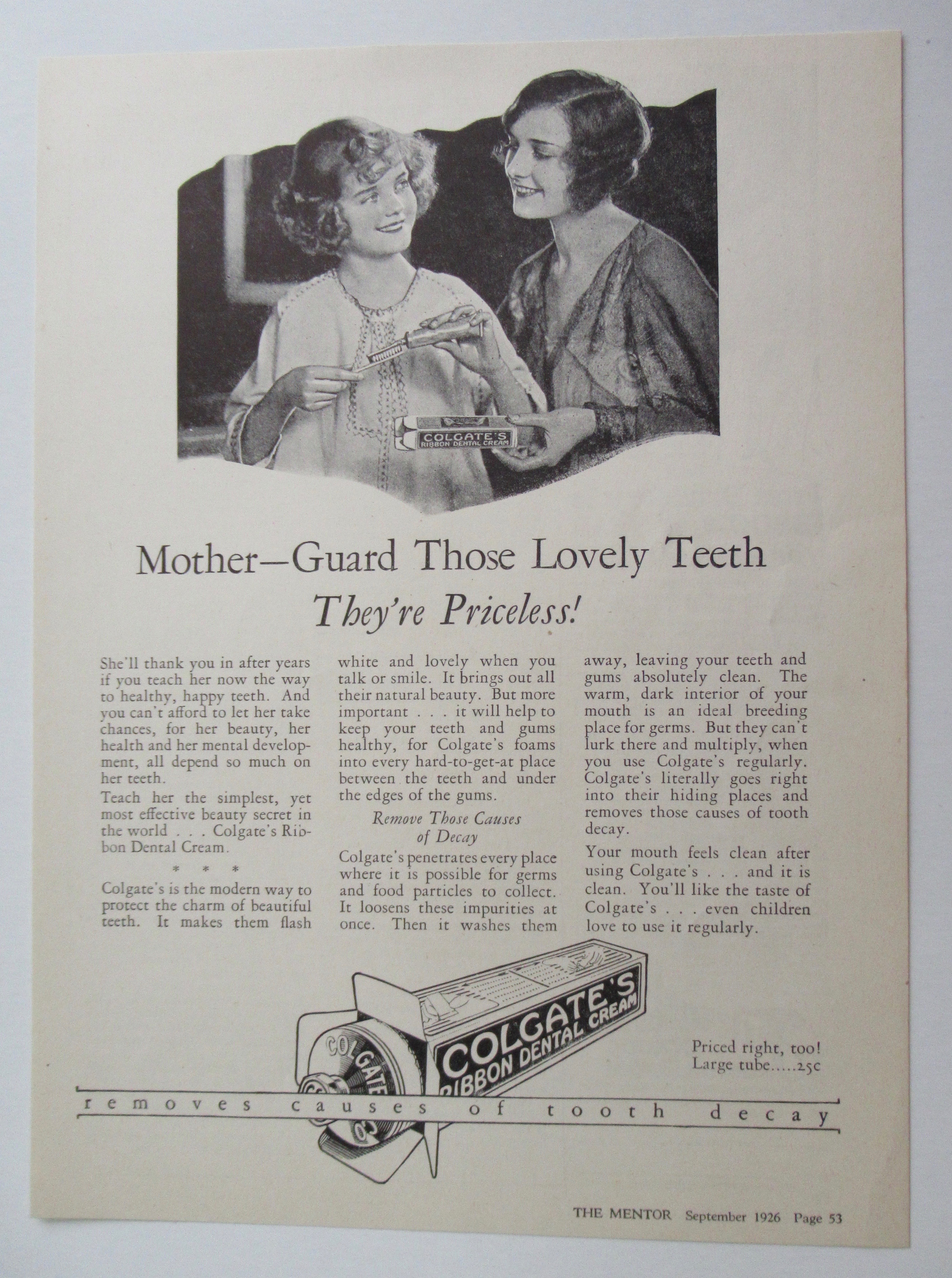 1926 Colgate Ribbon Dental Cream w/ Women Talking