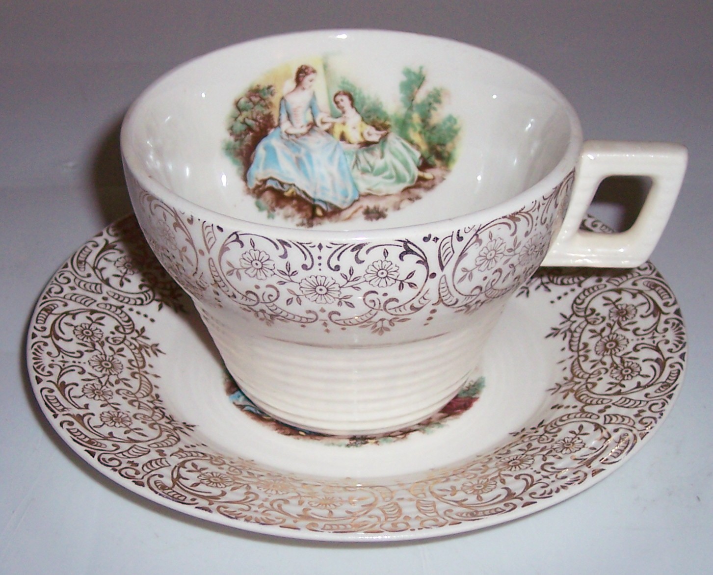 American Limoges Serenade 22 Kt Gold Cup/Saucer Set!