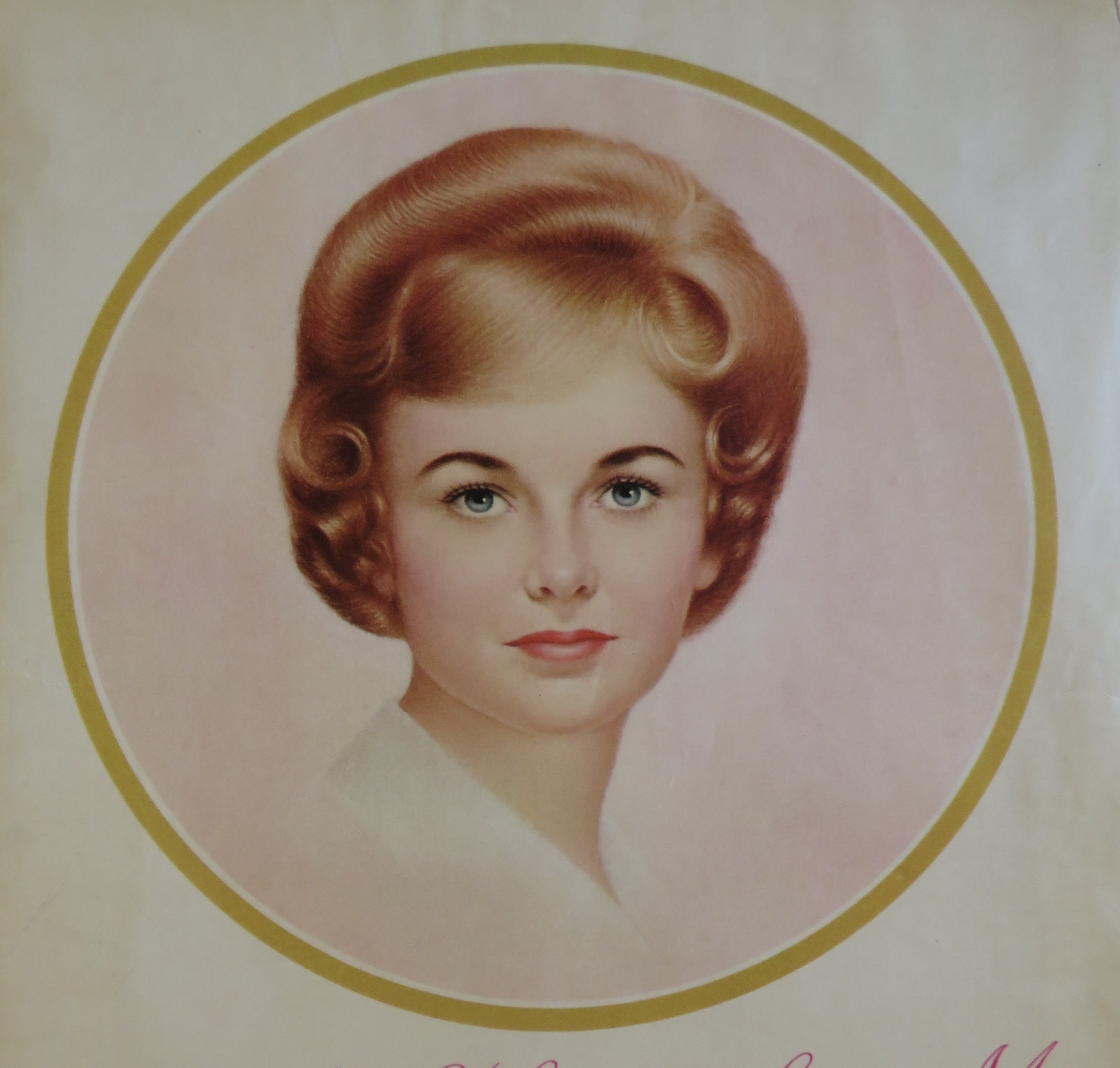 1961 Breck Hair Set Mist with Lovely Red Haired Woman