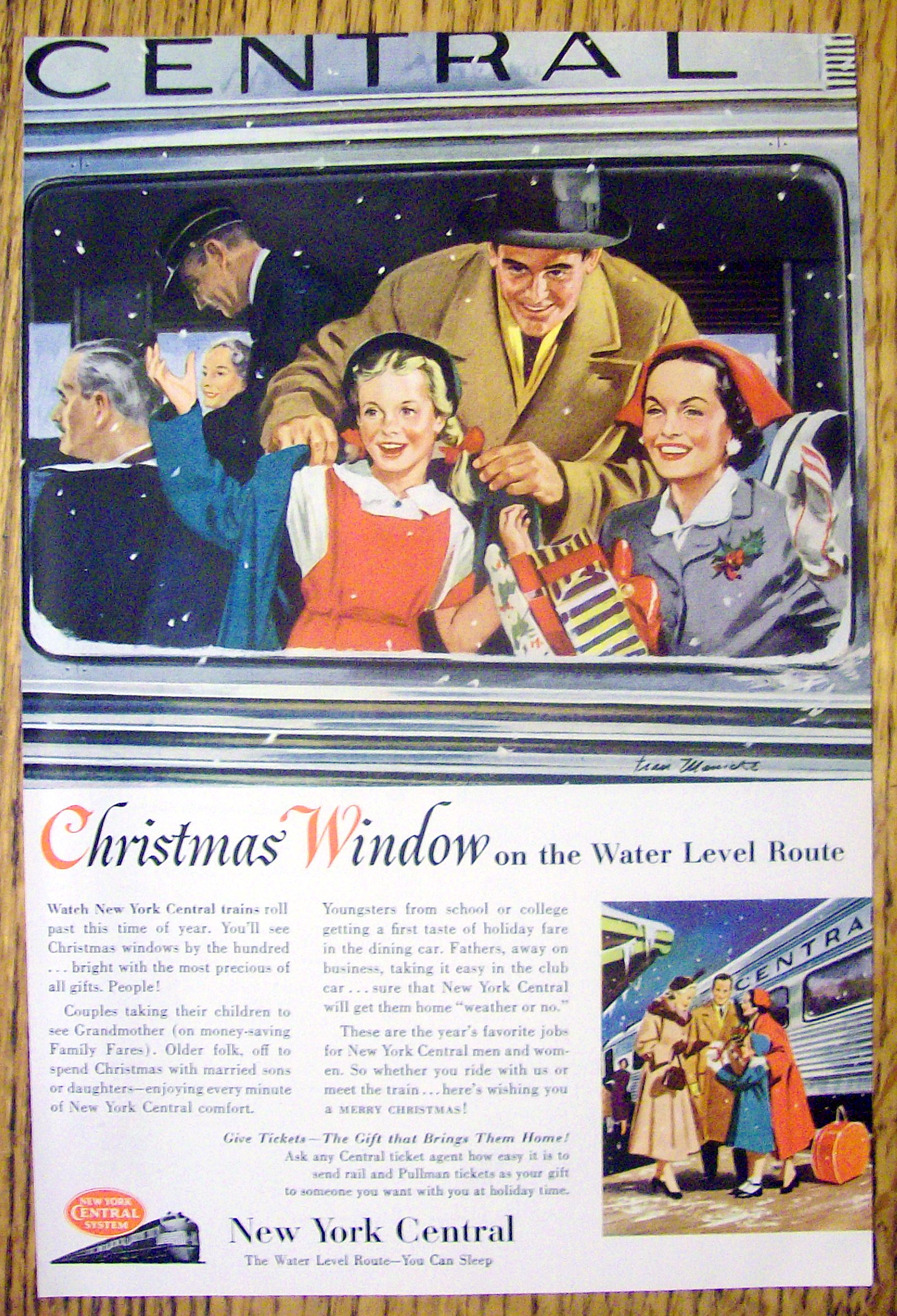 1953 New York Central System With Christmas Window