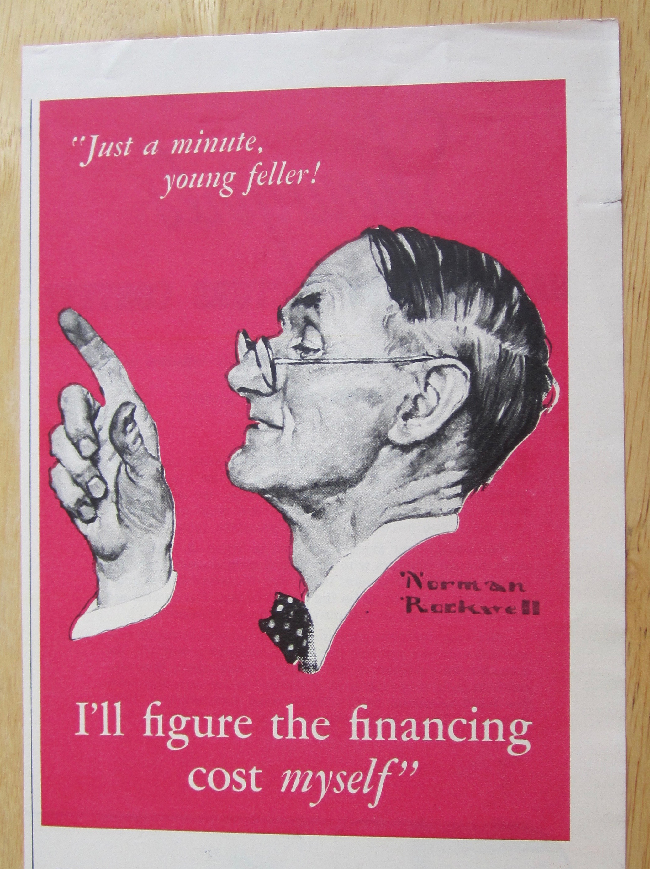 1940 General Motors Installment Plan w/Norman Rockwell