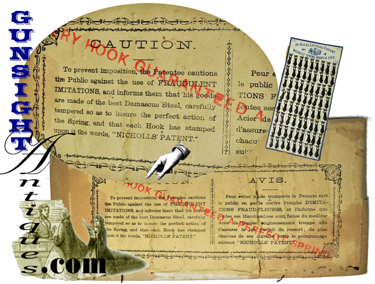 Nicholls’ Patent HOOKS & EYES STORE CARD