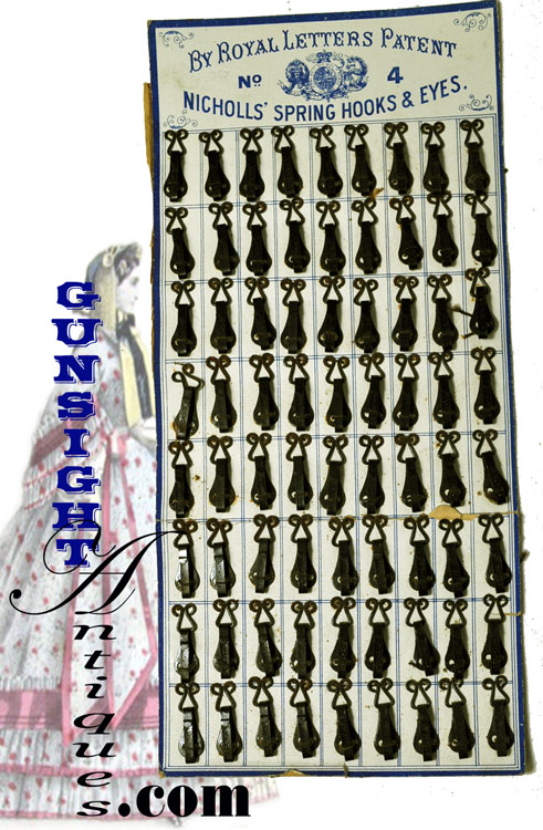 Nicholls’ Patent HOOKS & EYES STORE CARD