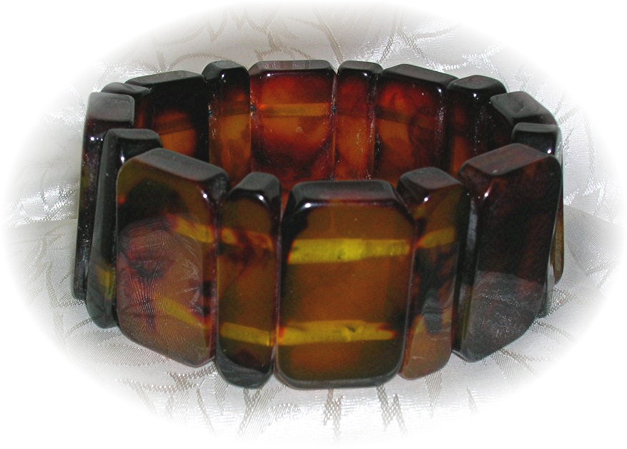 Baltic Dark Amber Stretch Bracelet