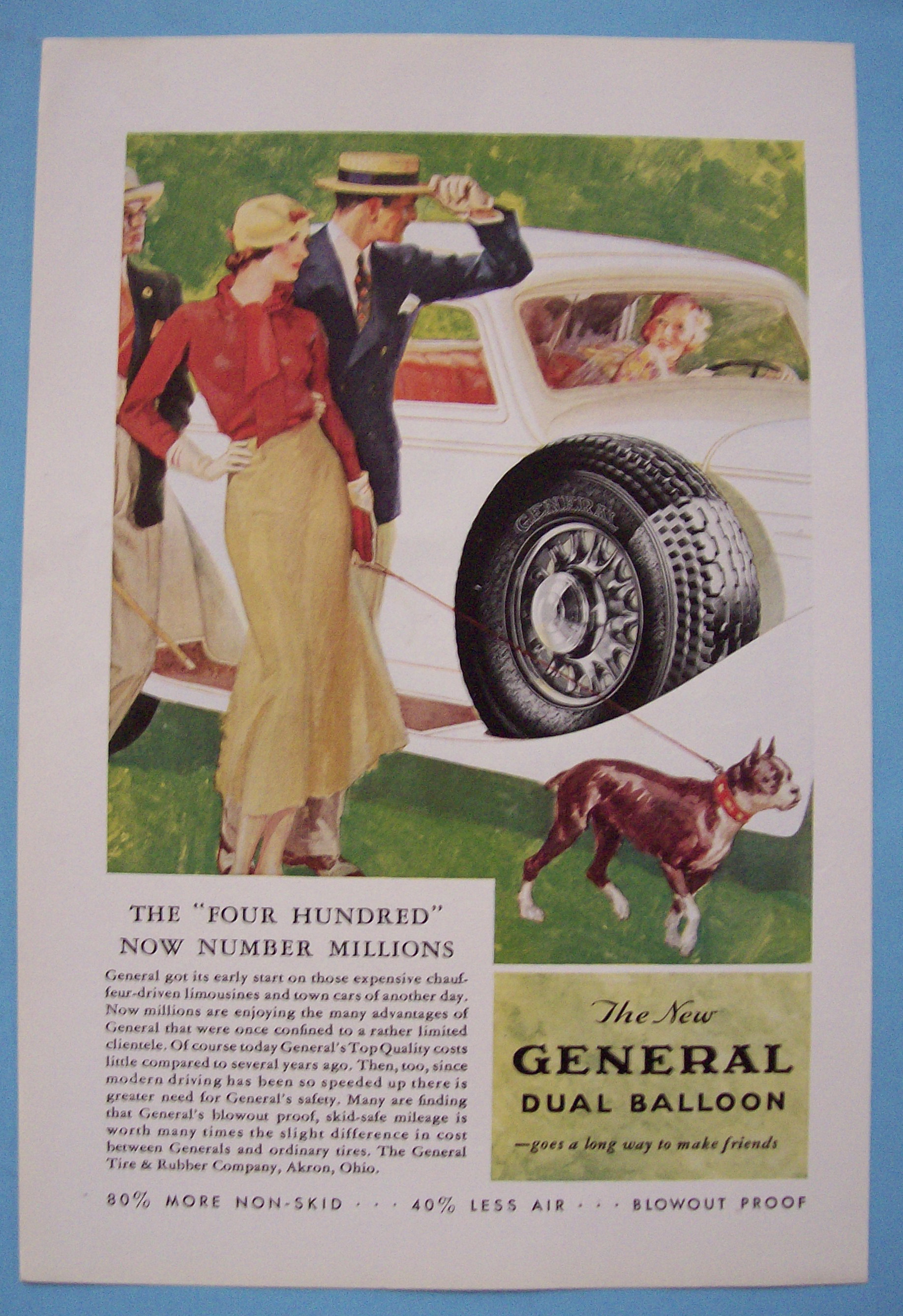 1933 General Dual Balloon Tires with Woman Driving