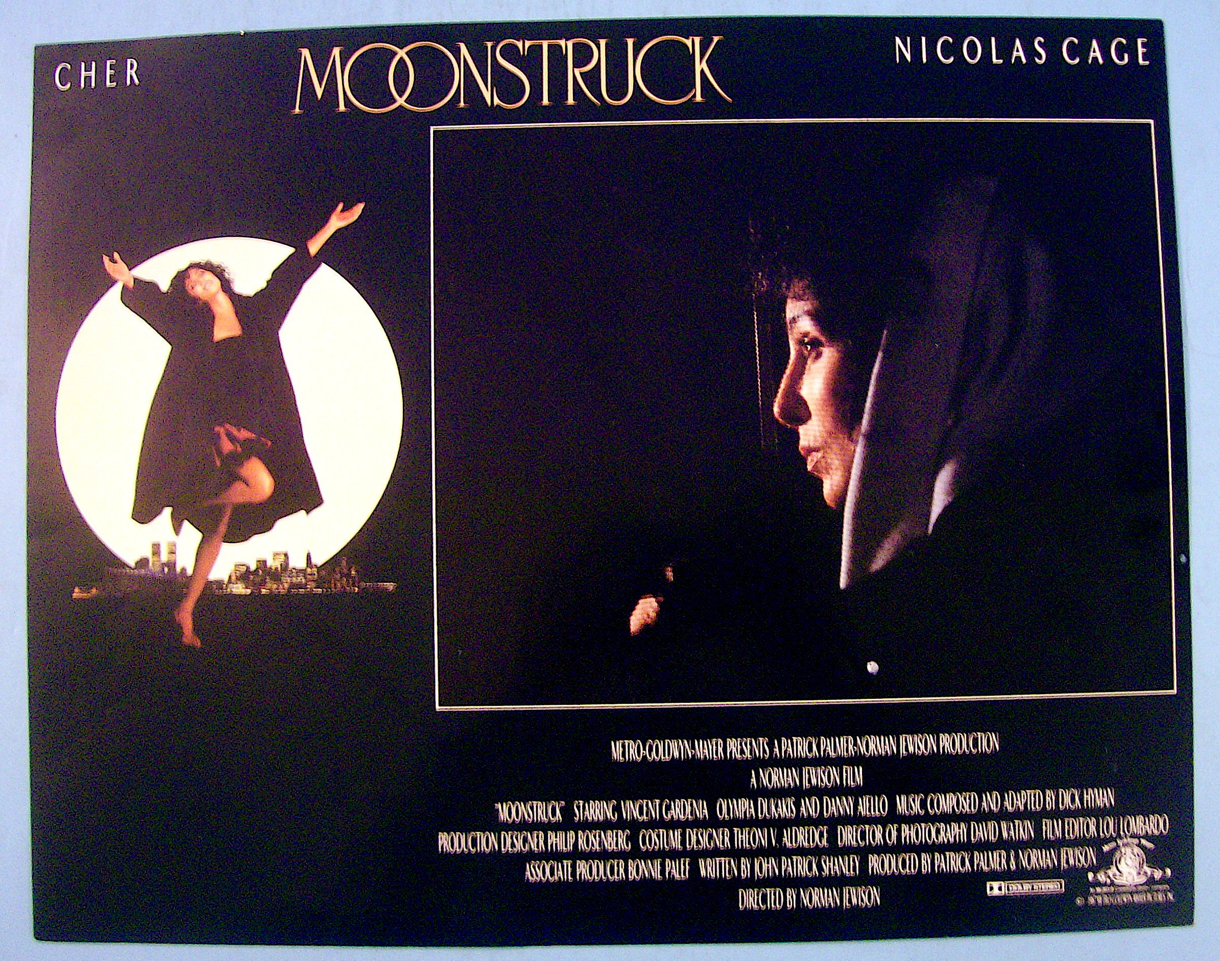 Moonstruck Lobby Card 1987 Cher & Nicolas Cage