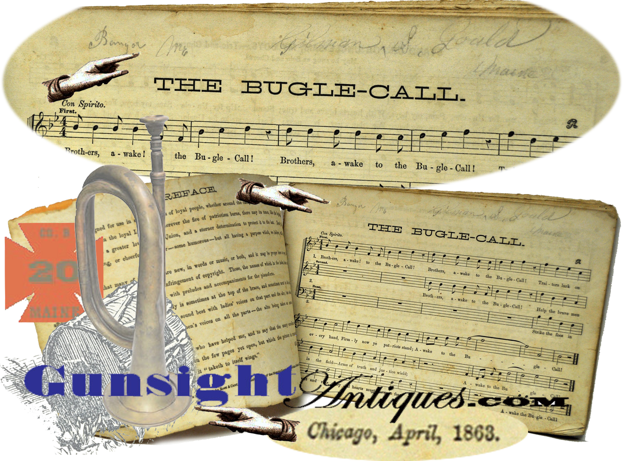 2nd & 20th Maine - identified - Bugle Call – Civil War Patriotic Music Book