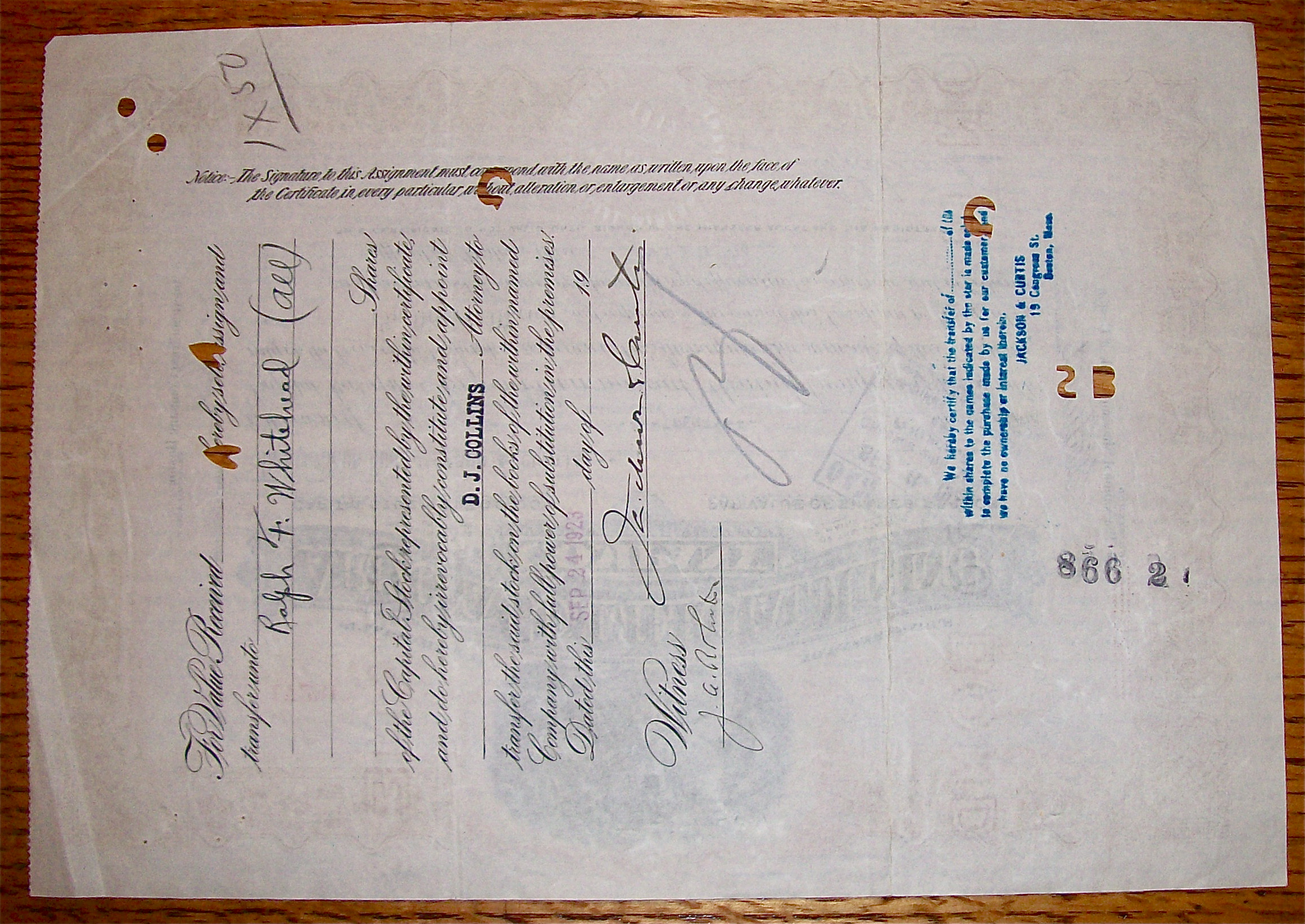 1923 Arizona Commercial Mining Co Stock Certificate