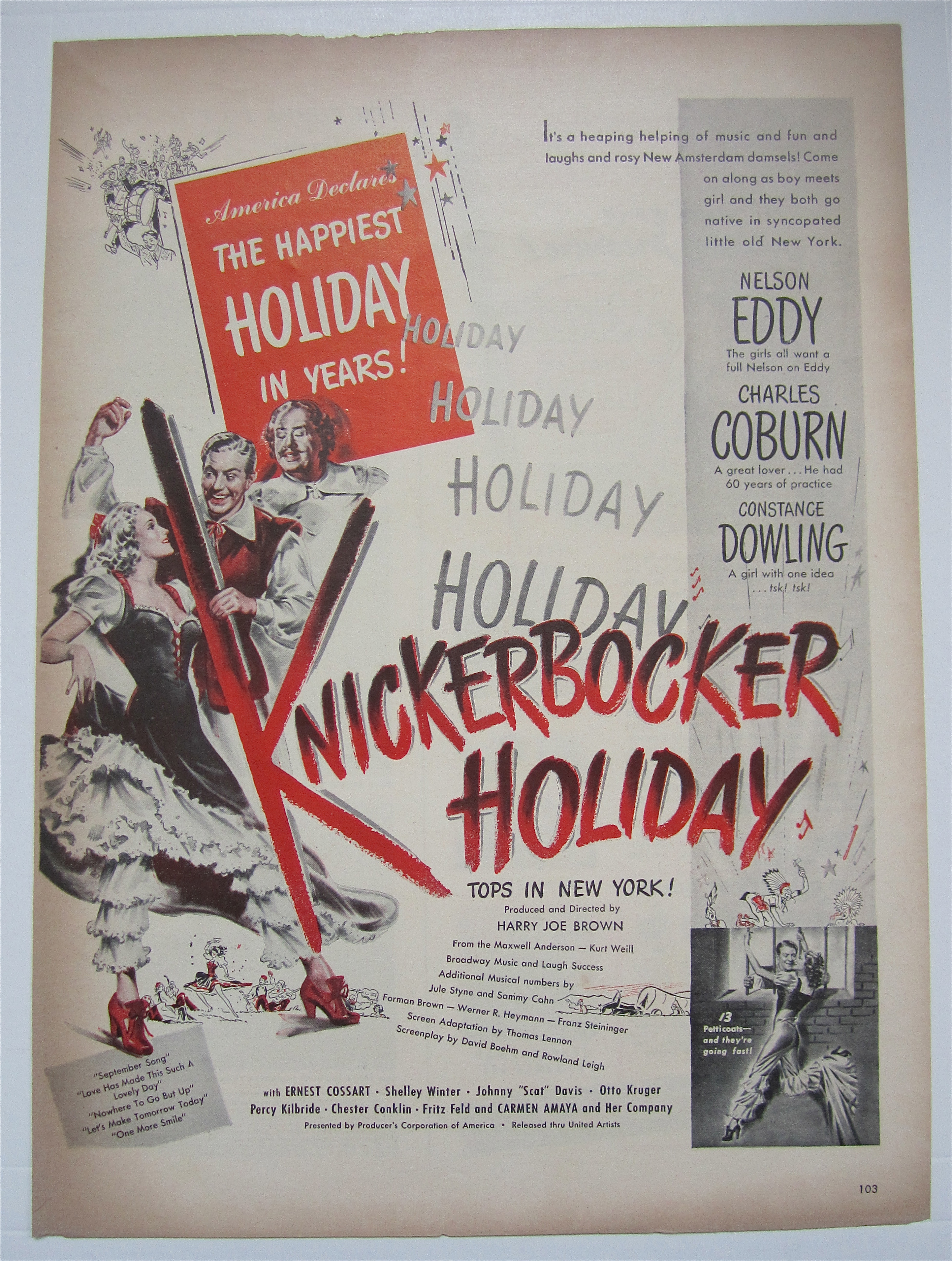 1944 Knickerbocker Holiday with Eddy, Coburn & Dowling