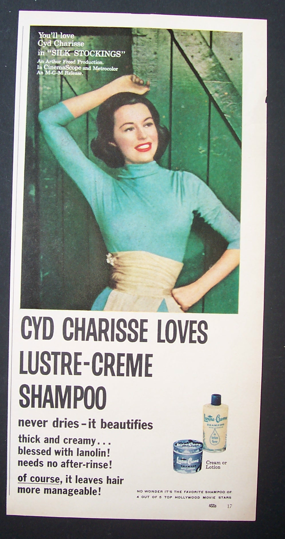 1957 Lustre Creme Shampoo with Cyd Charisse
