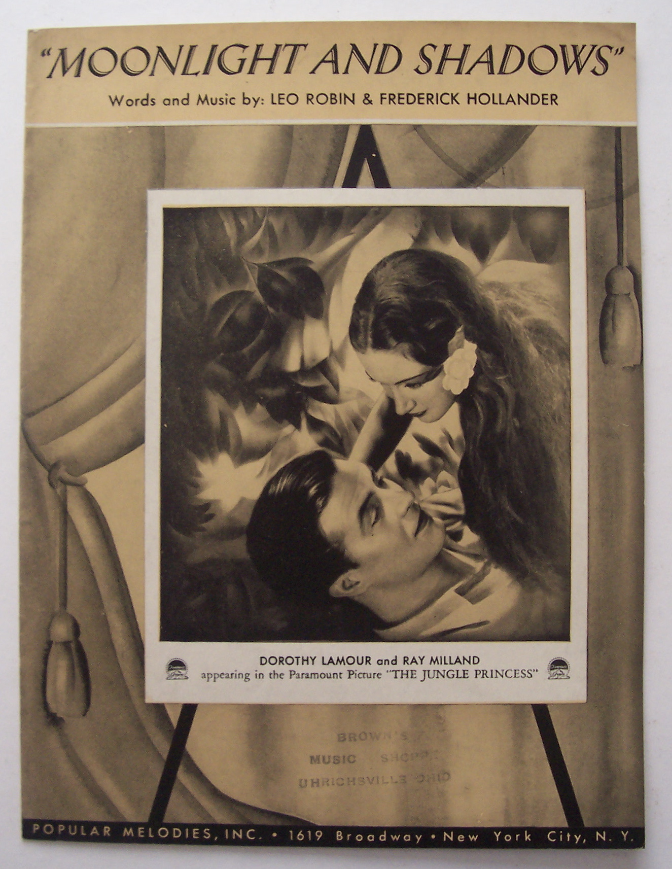 Sheet Music For 1936 Moonlight & Shadows