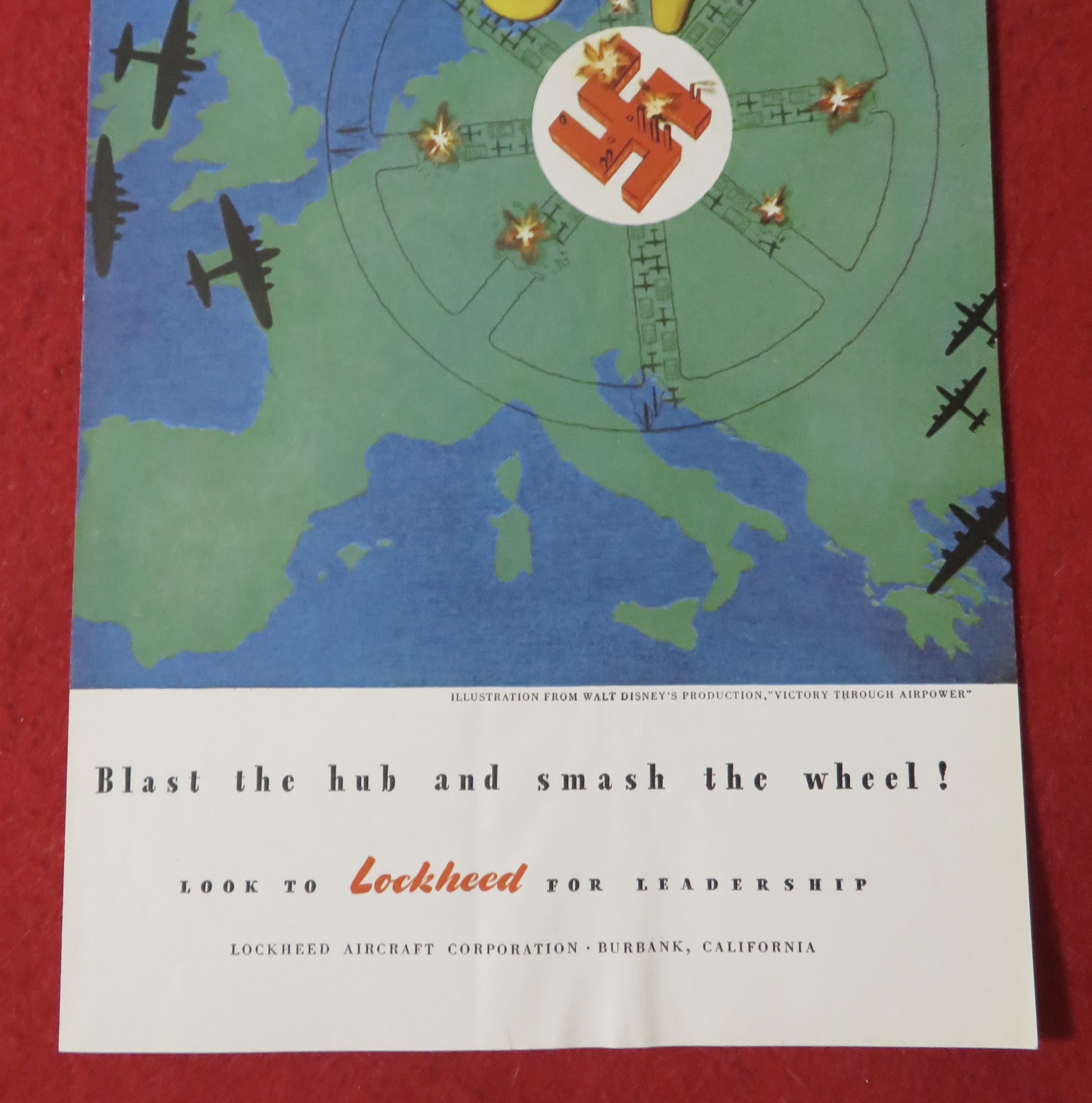 1944 Lockheed Aircraft with Victory Through Air Power