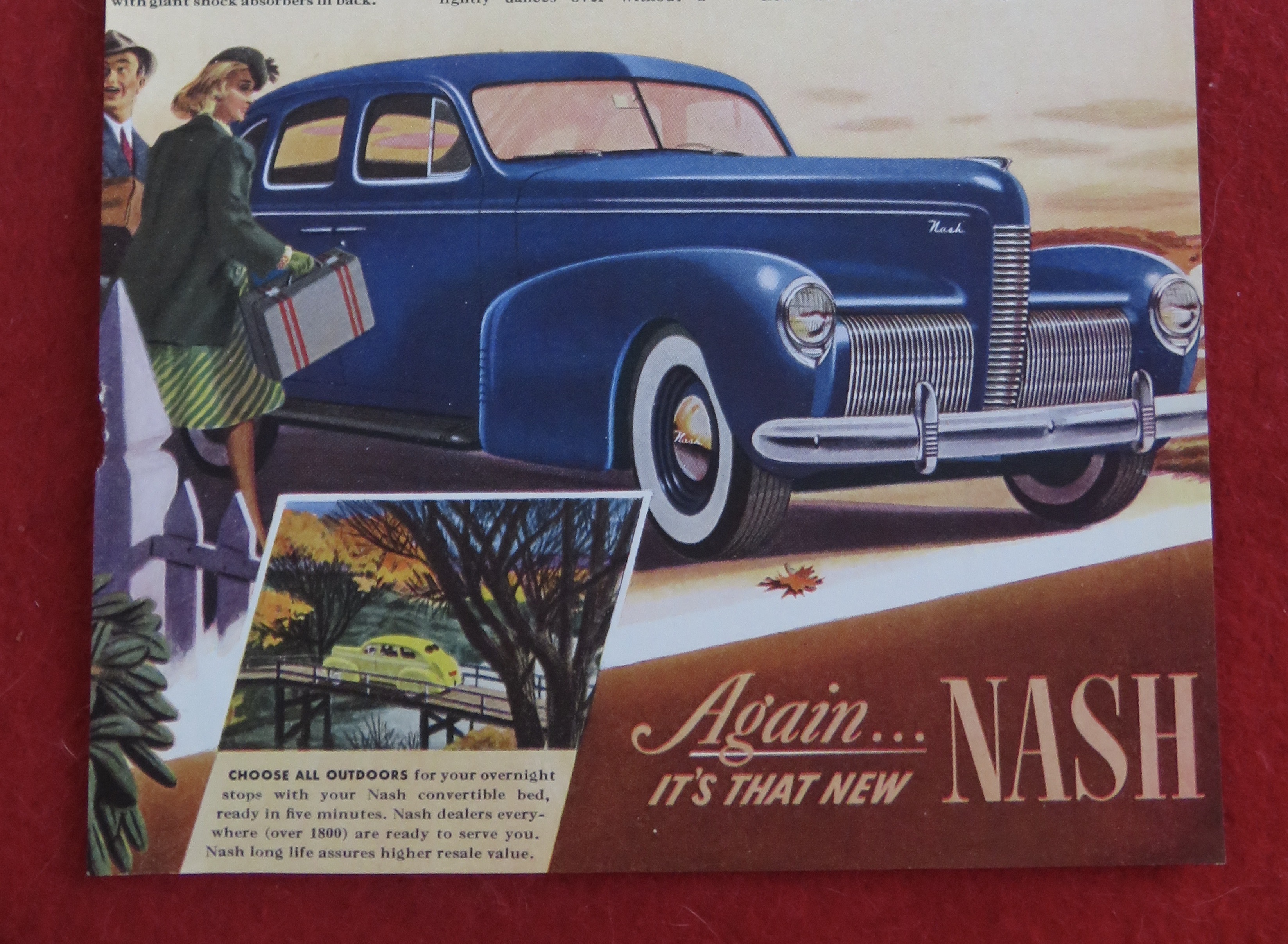 1939 Nash Automobile with a Beautiful Blue Nash