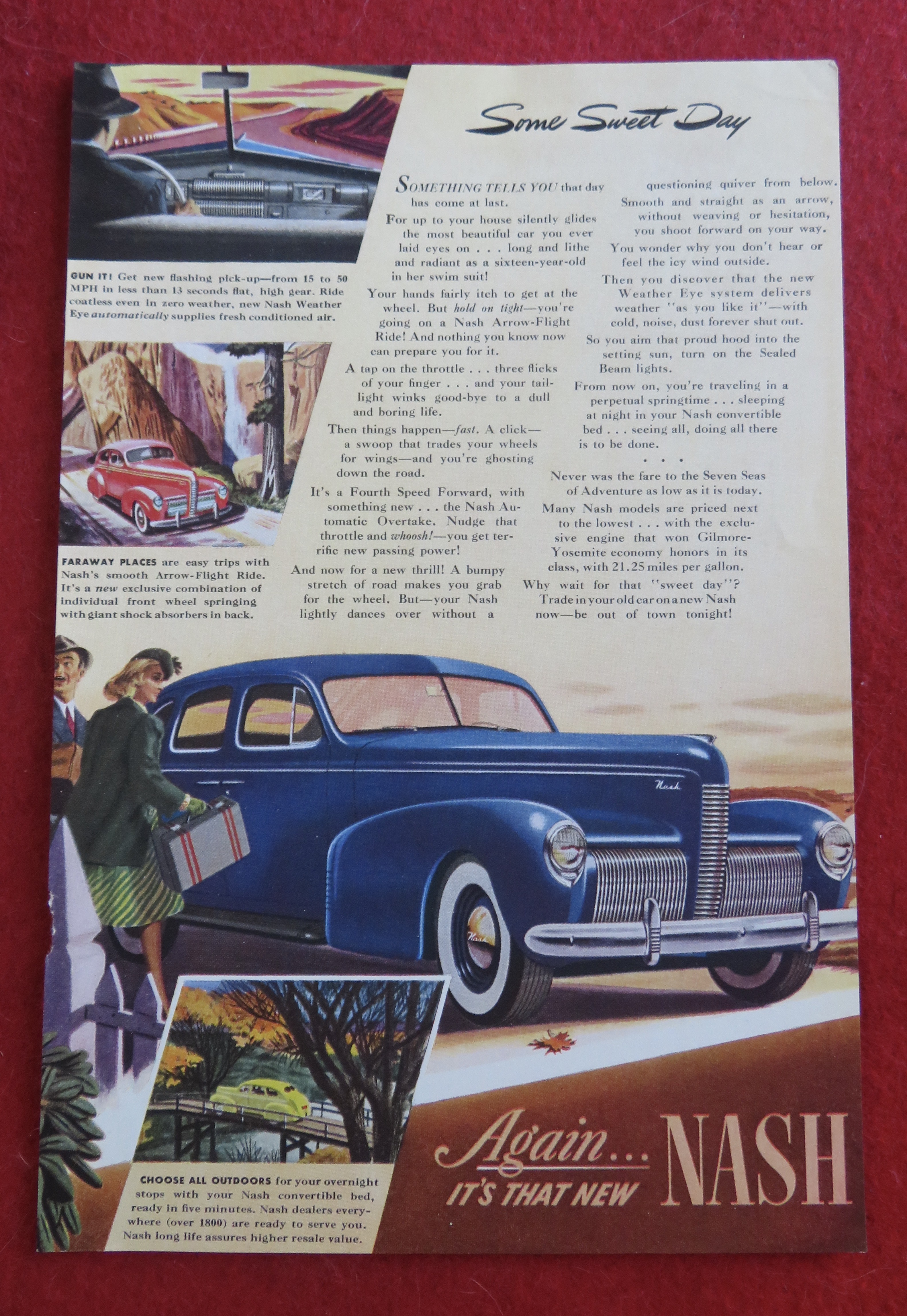 1939 Nash Automobile with a Beautiful Blue Nash