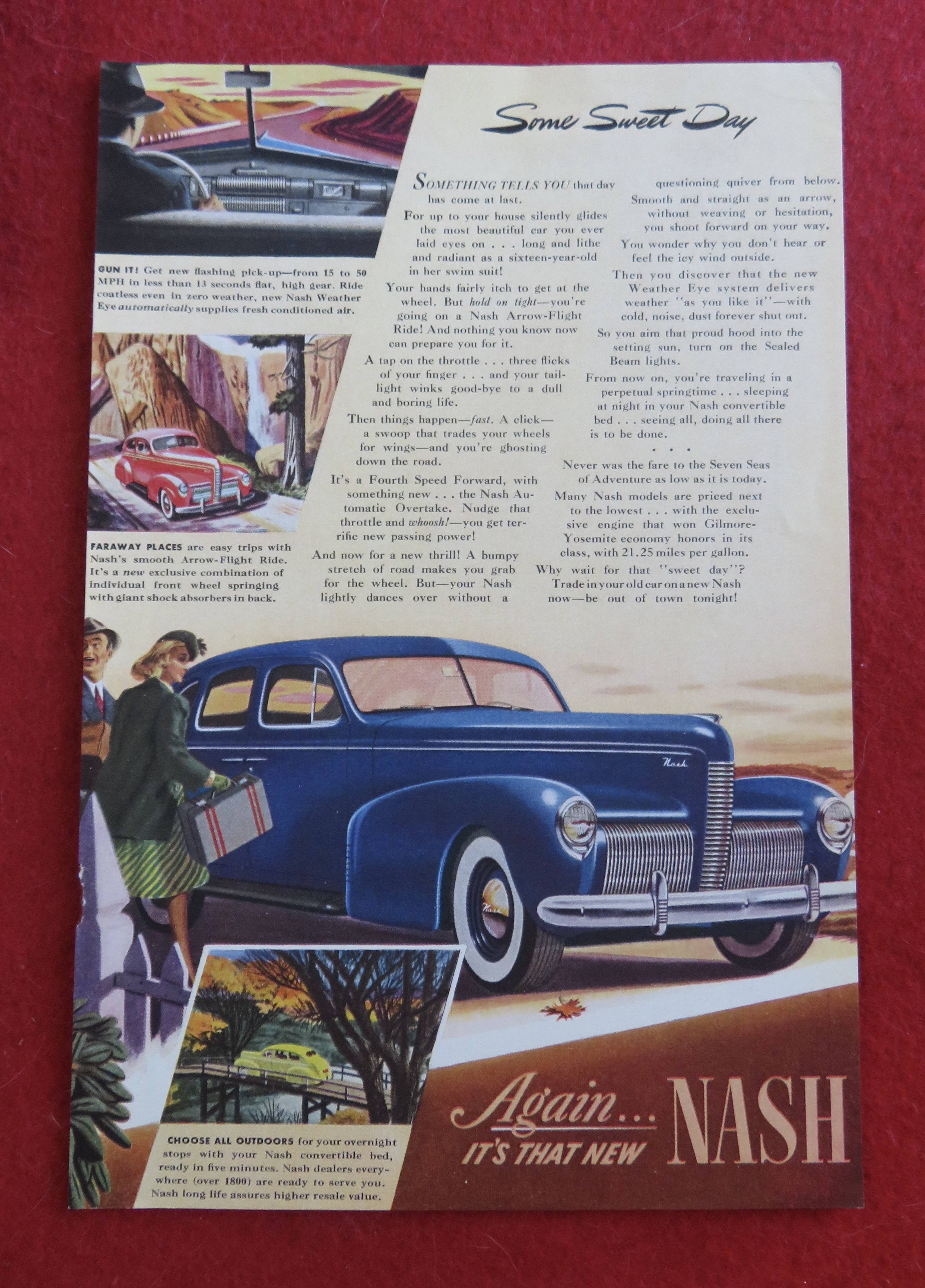 1939 Nash Automobile with a Beautiful Blue Nash