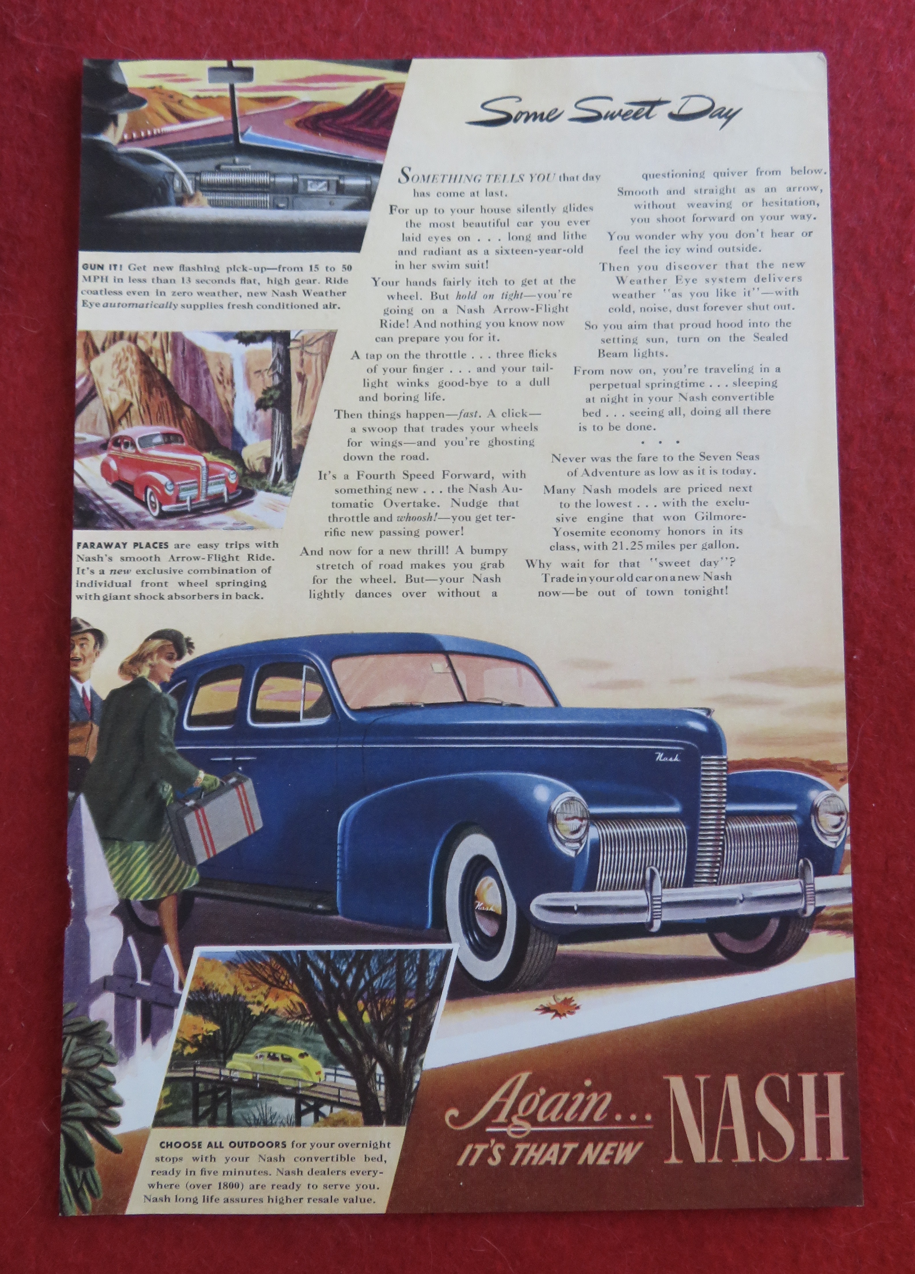 1939 Nash Automobile with a Beautiful Blue Nash