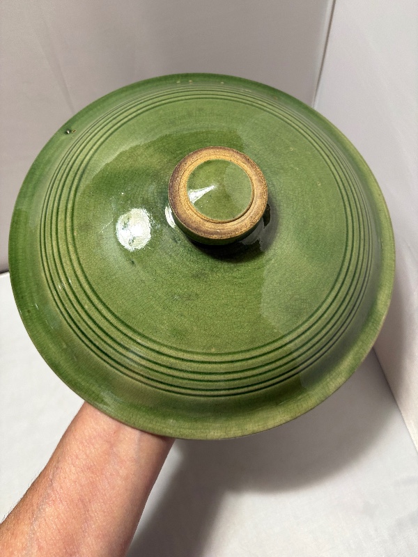 McCoy Pottery Casserole Circa 1920s Green Yelloware