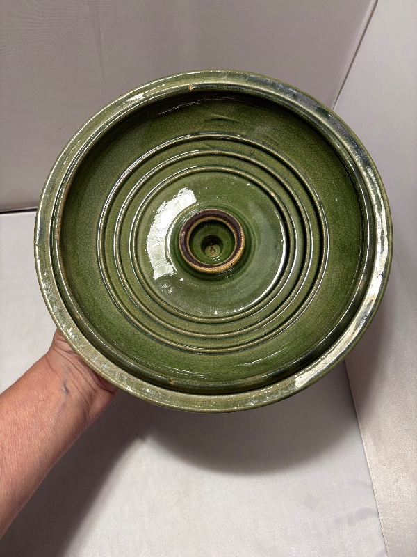 McCoy Pottery Casserole Circa 1920s Green Yelloware