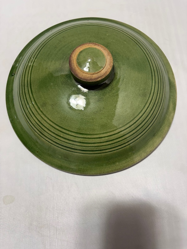McCoy Pottery Casserole Circa 1920s Green Yelloware