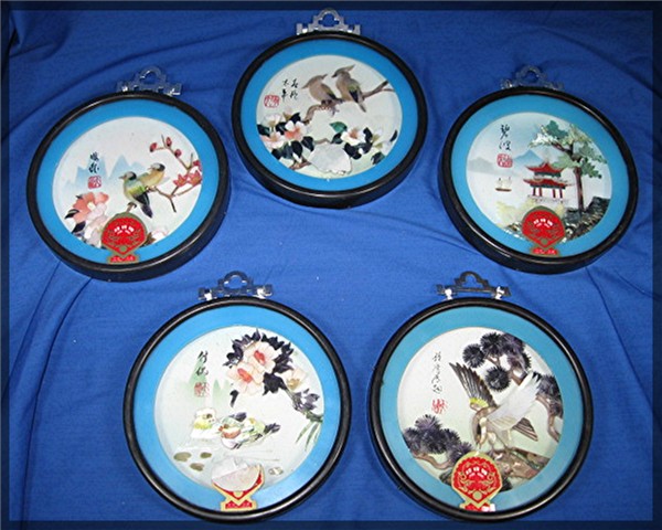 Oriental plaques - Pearl brand - set of 5