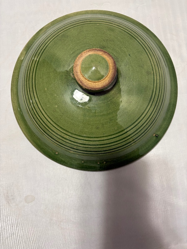 McCoy Pottery Casserole Circa 1920s Green Yelloware