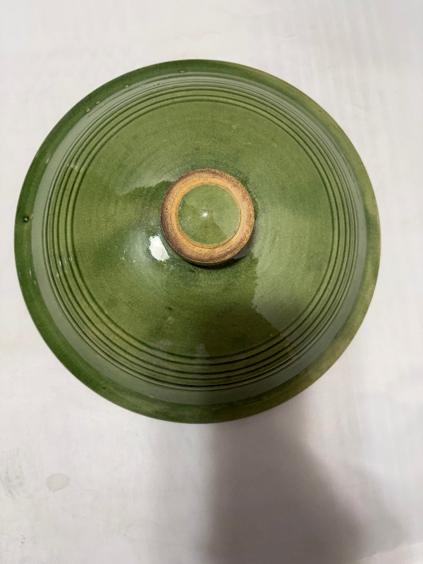 McCoy Pottery Casserole Circa 1920s Green Yelloware