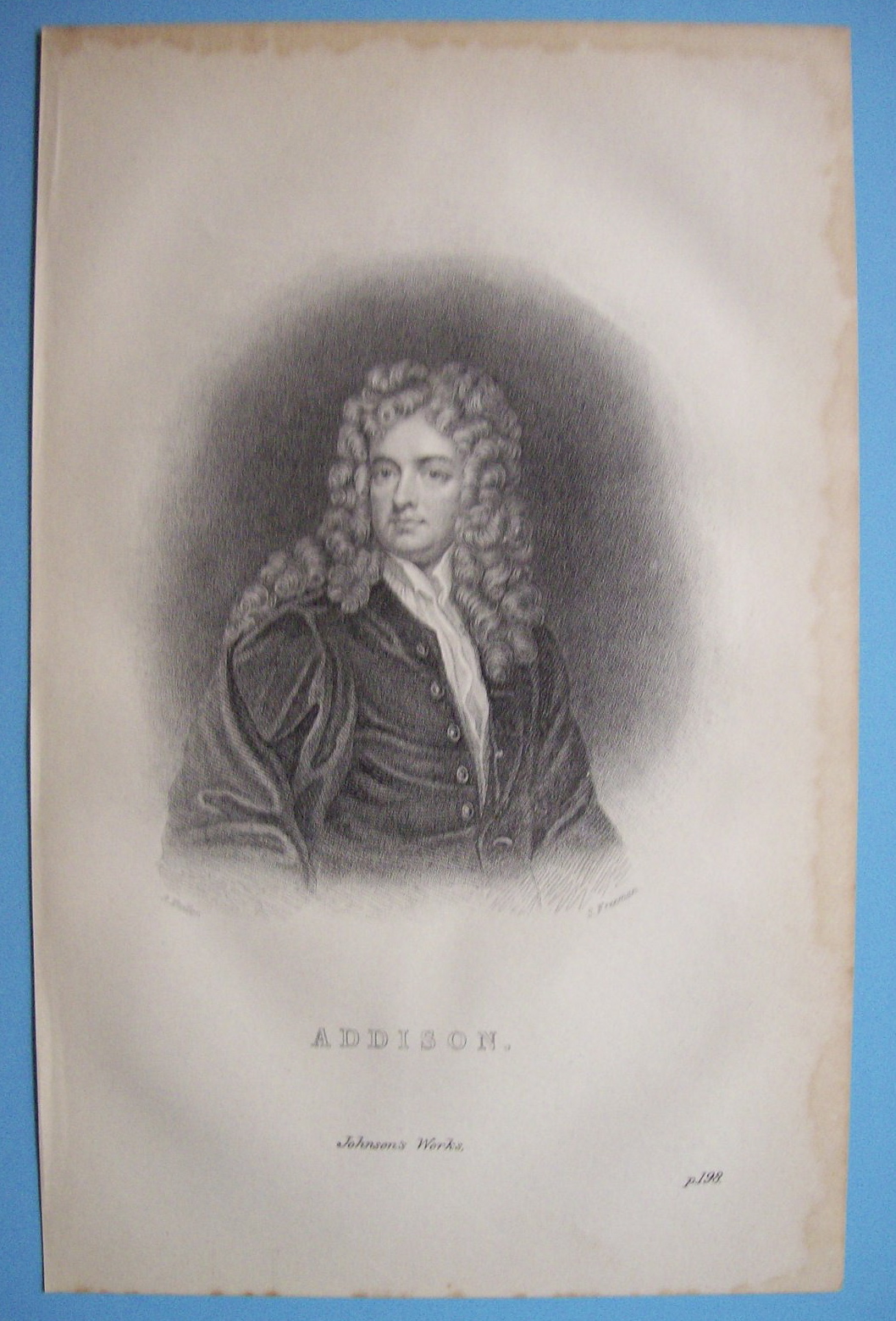 Original 1881 Engraving of Addison