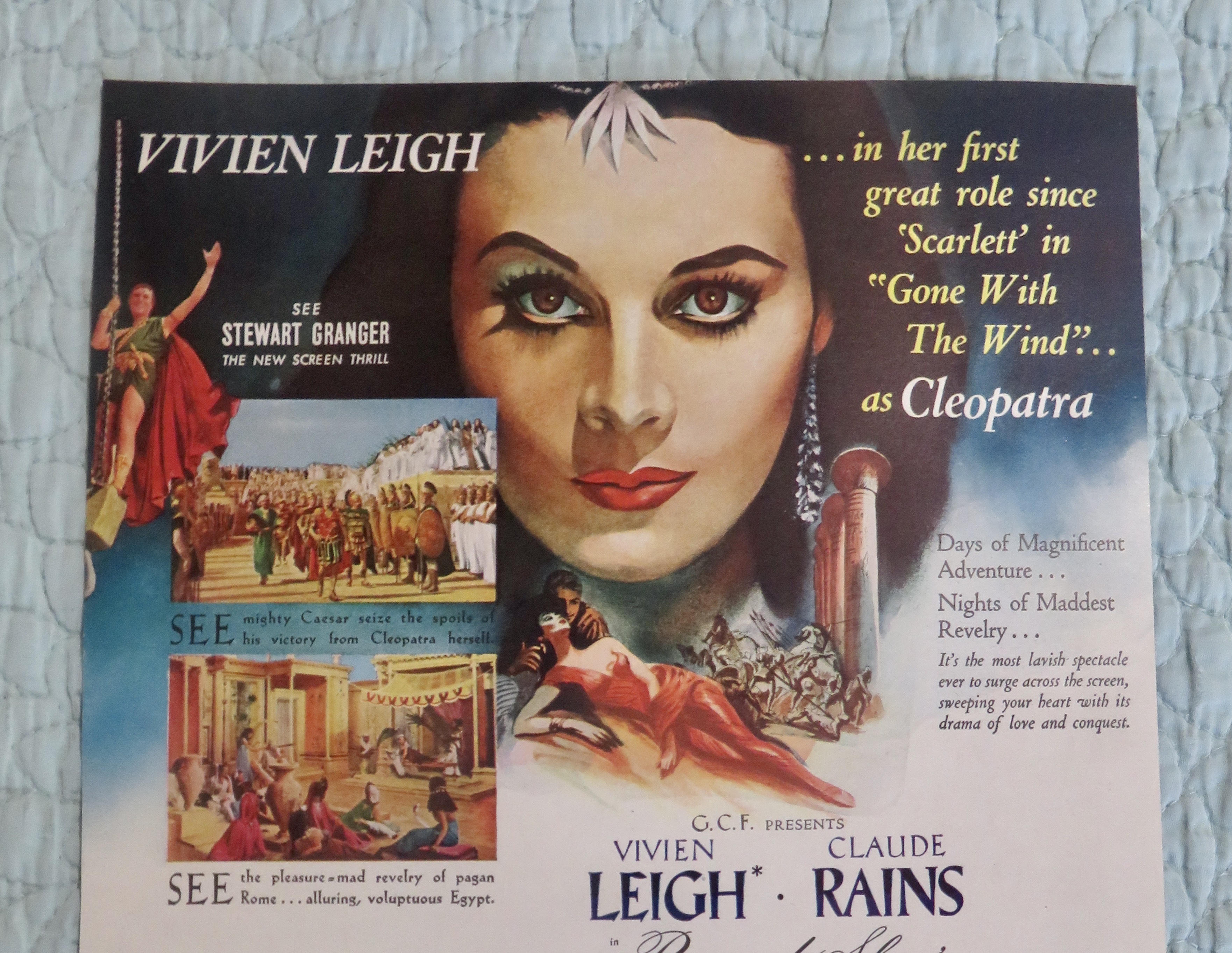 1946 Caesar & Cleopatra w/ Vivien Leigh & Claude Rains
