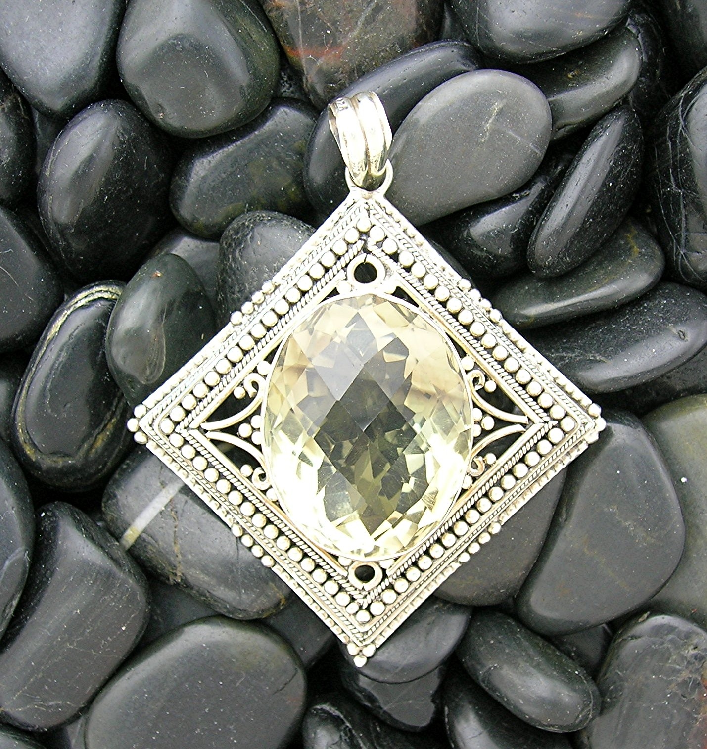 Pendant Sterling Silver and Citrine