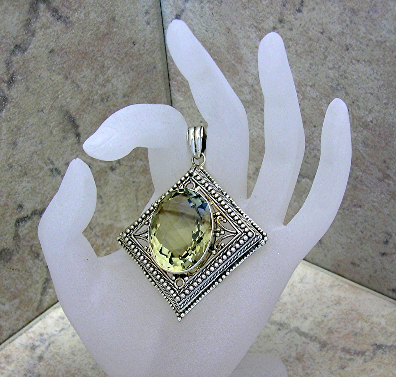 Pendant Sterling Silver and Citrine