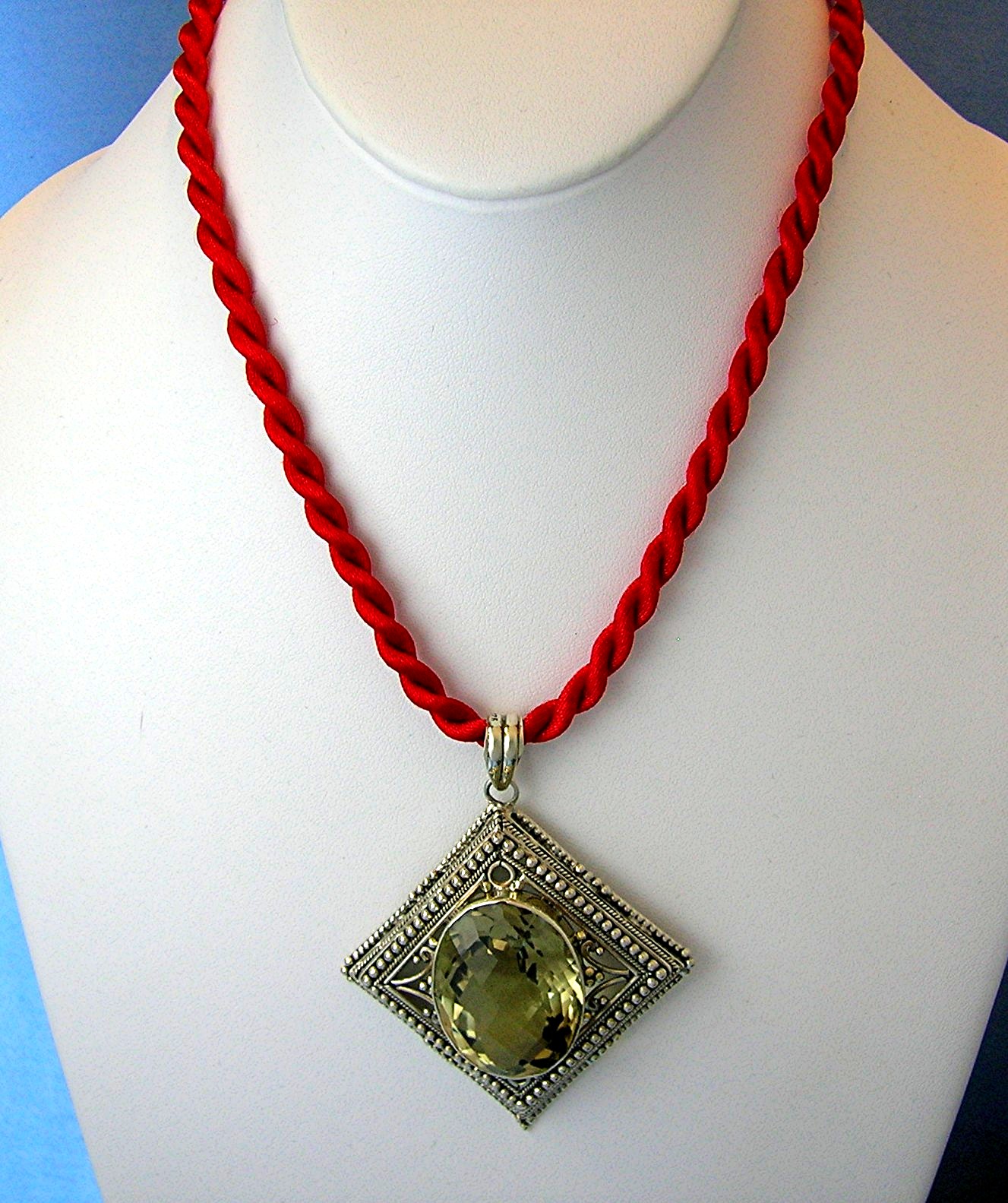 Pendant Sterling Silver and Citrine