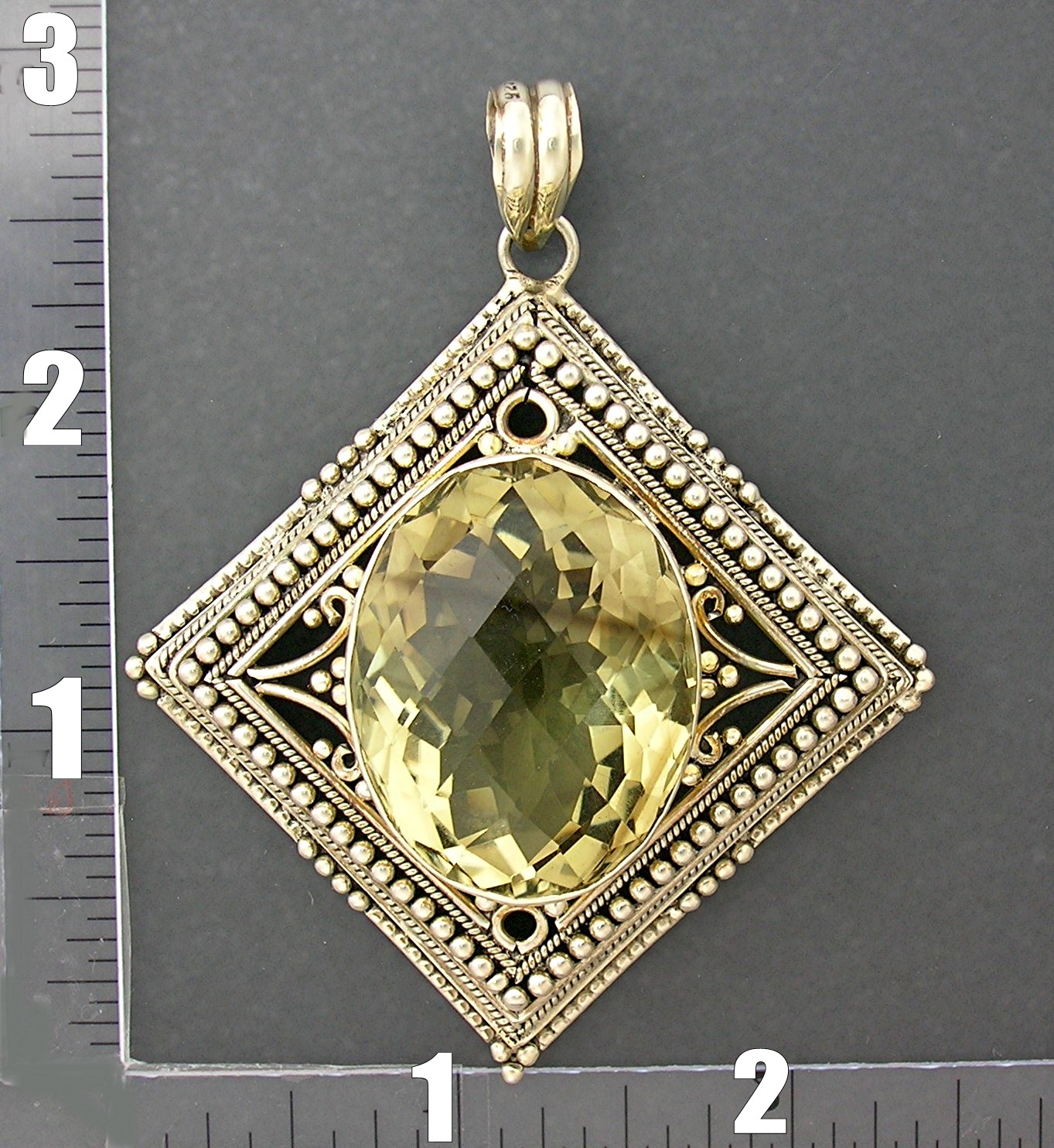 Pendant Sterling Silver and Citrine