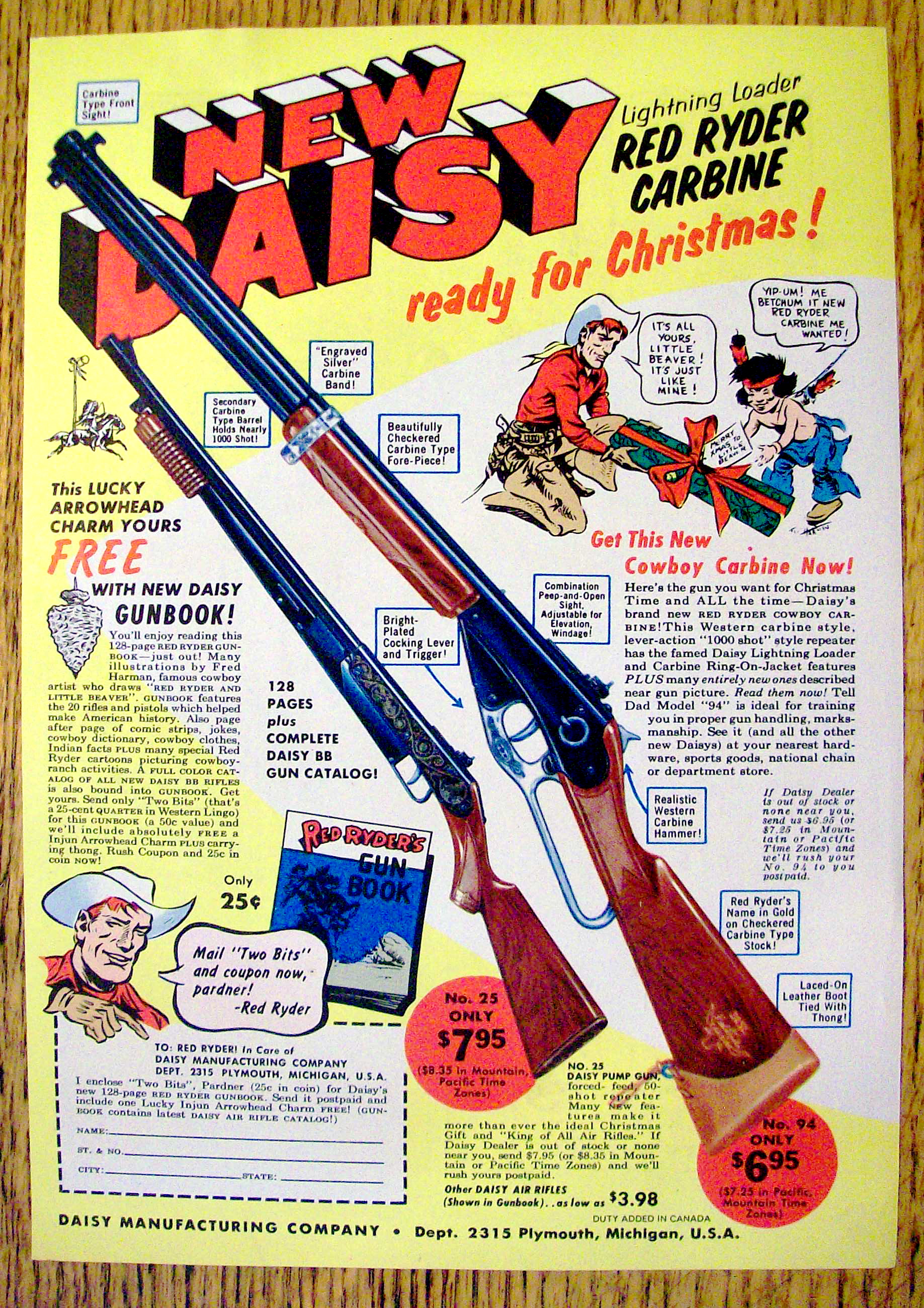 Vintage Ad: 1955 Snickers Candy Bar & Red Ryder Guns