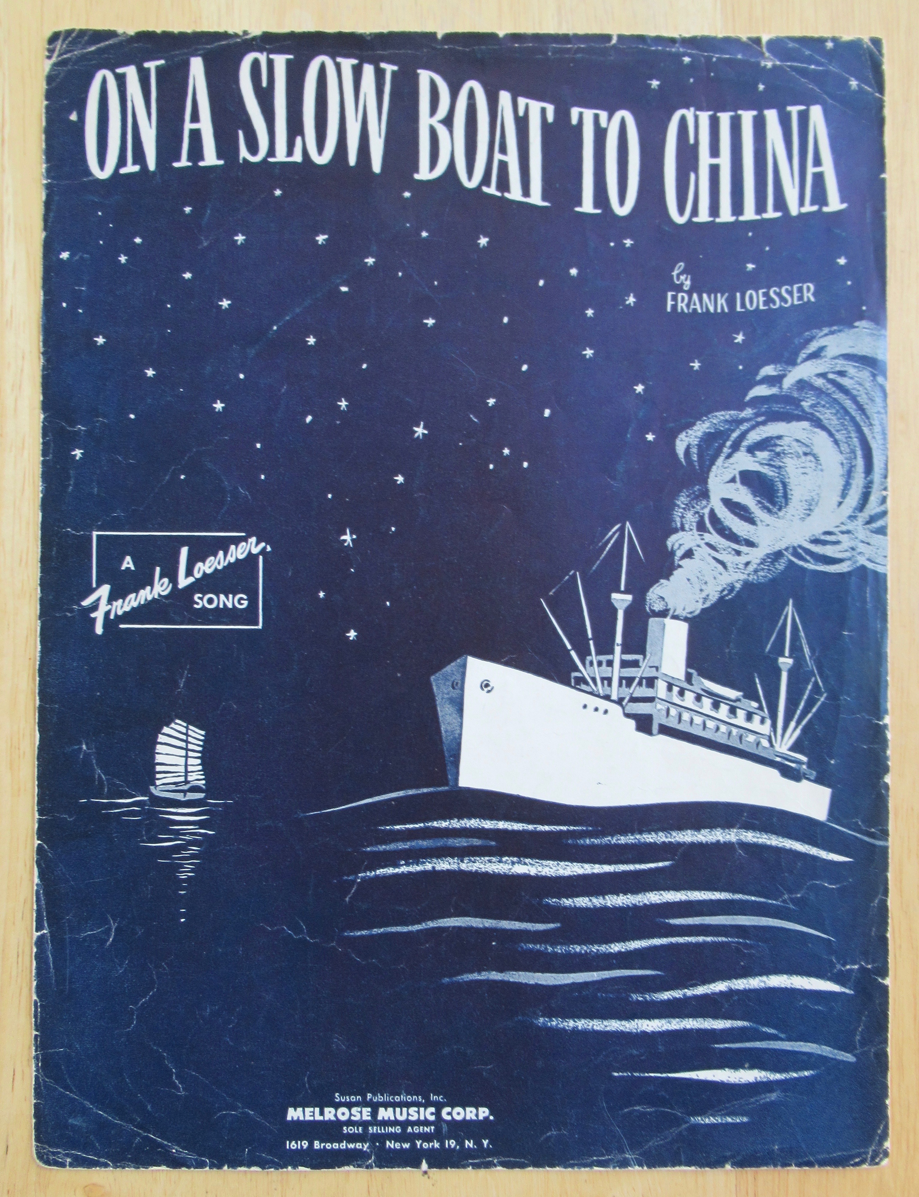 1948 On A Slow Boat To China Sheet Music