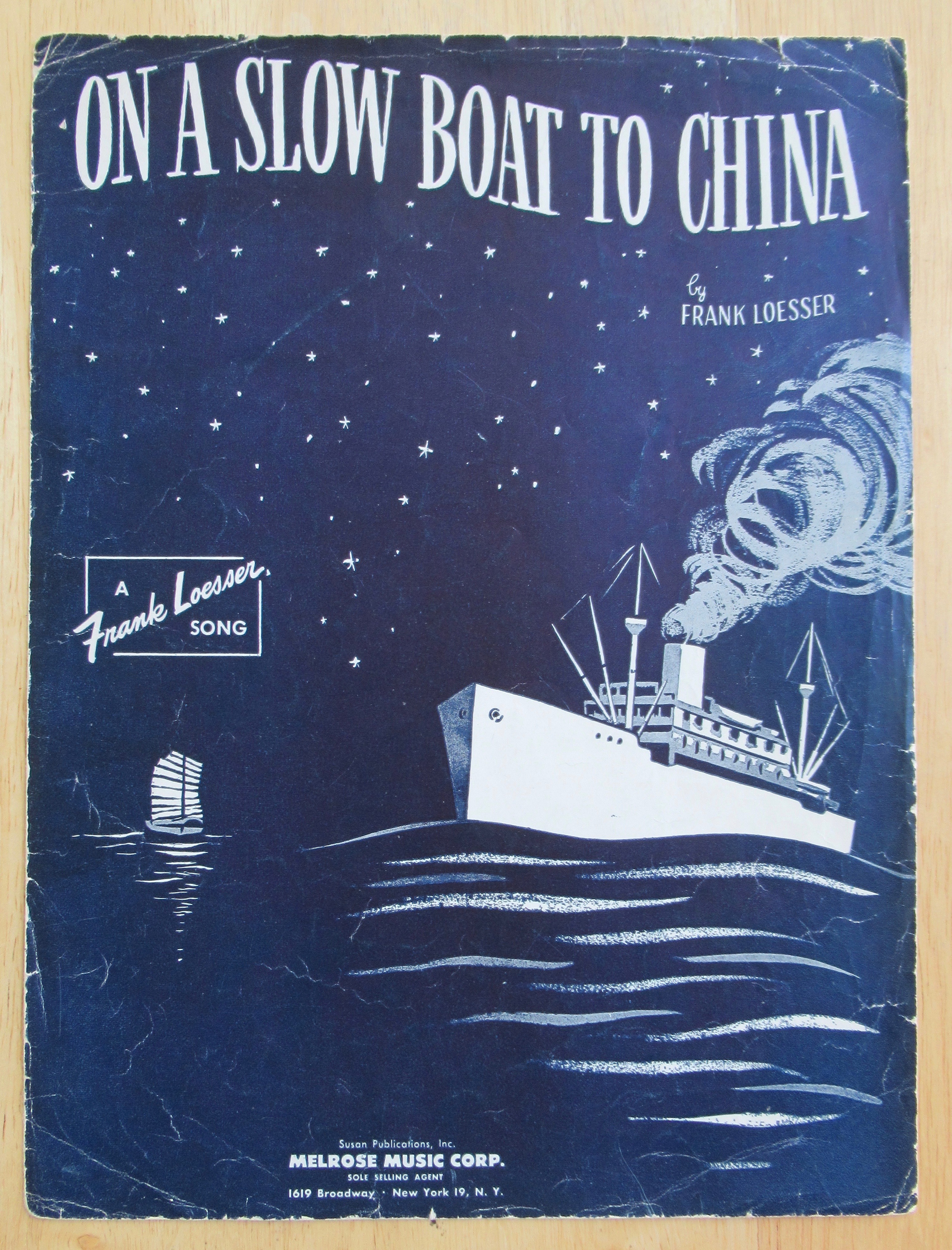 1948 On A Slow Boat To China Sheet Music