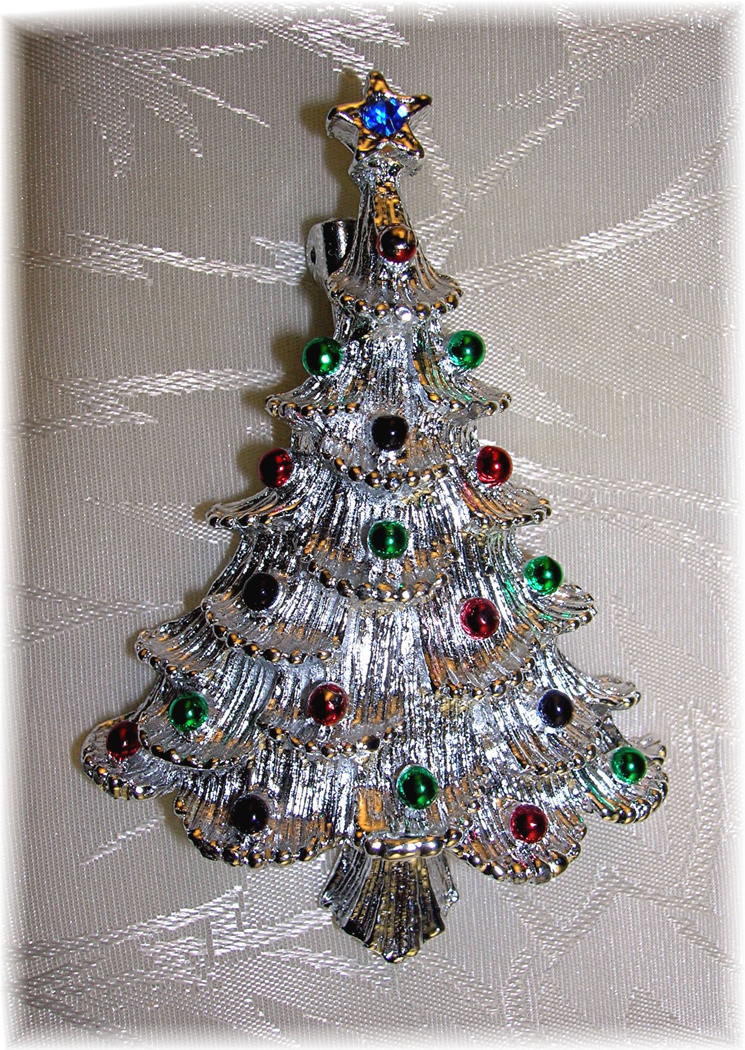 Christmas Tree Gerrys Silver Brooch Pin