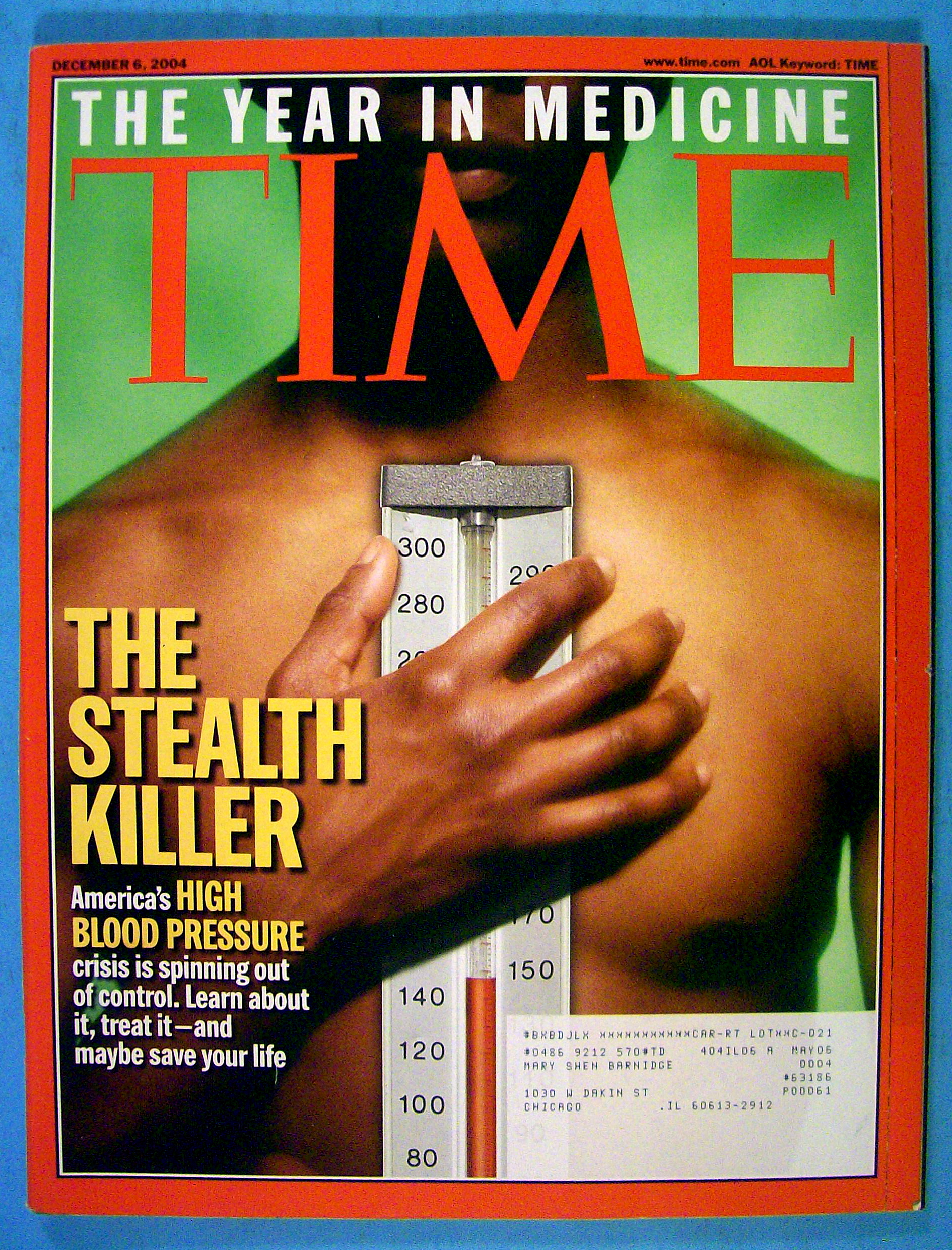 Time Magazine December 6, 2004 The Stealth Killer