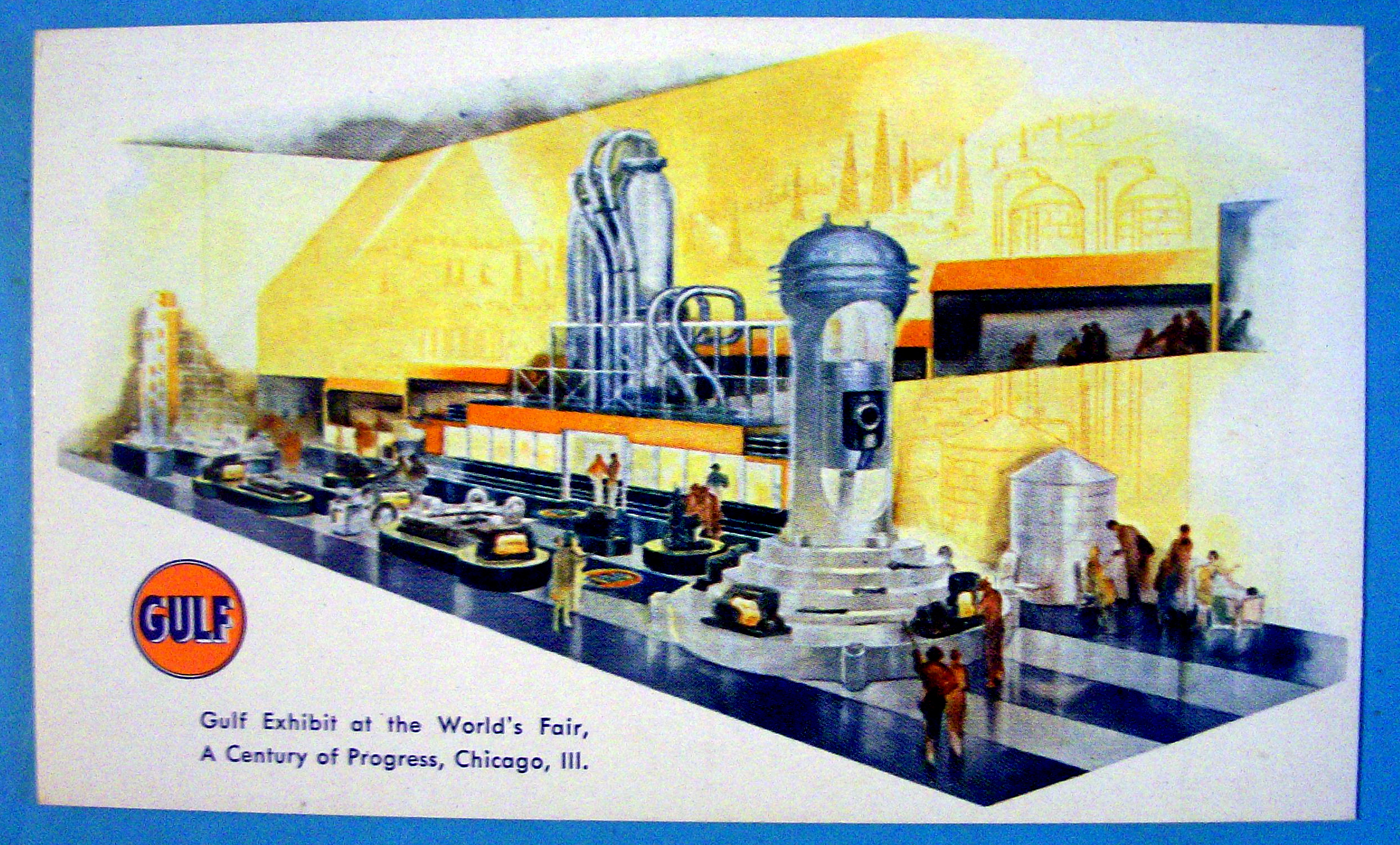 1933 Century of Progress, Gulf Exhibit Postcard