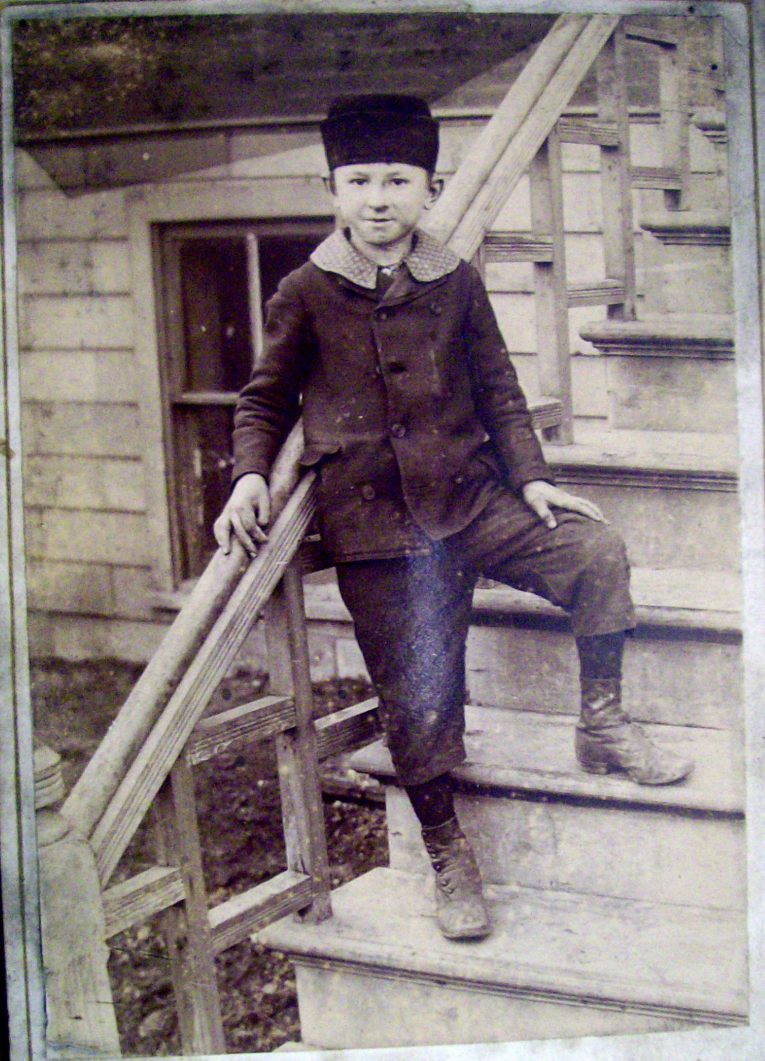 A Taste Of The Old Country - Cabinet Photo of a Boy