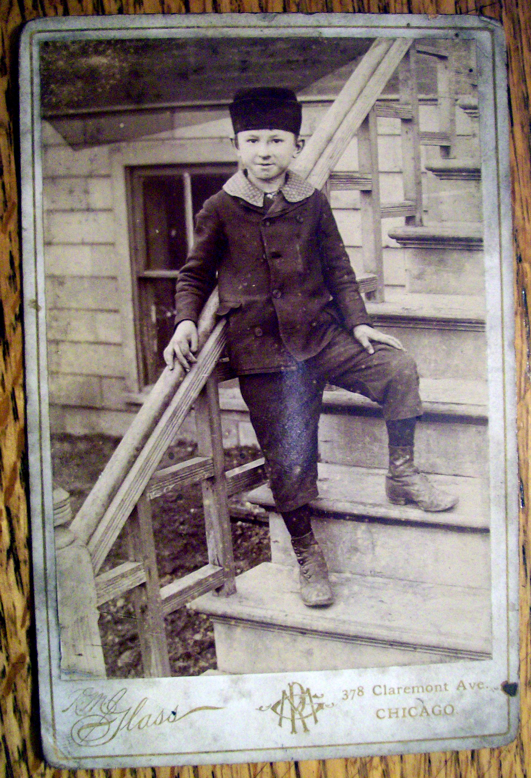 A Taste Of The Old Country - Cabinet Photo of a Boy