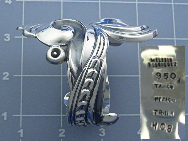 Taxco  Sterling Silver Medesio Rodrigues  Clamper