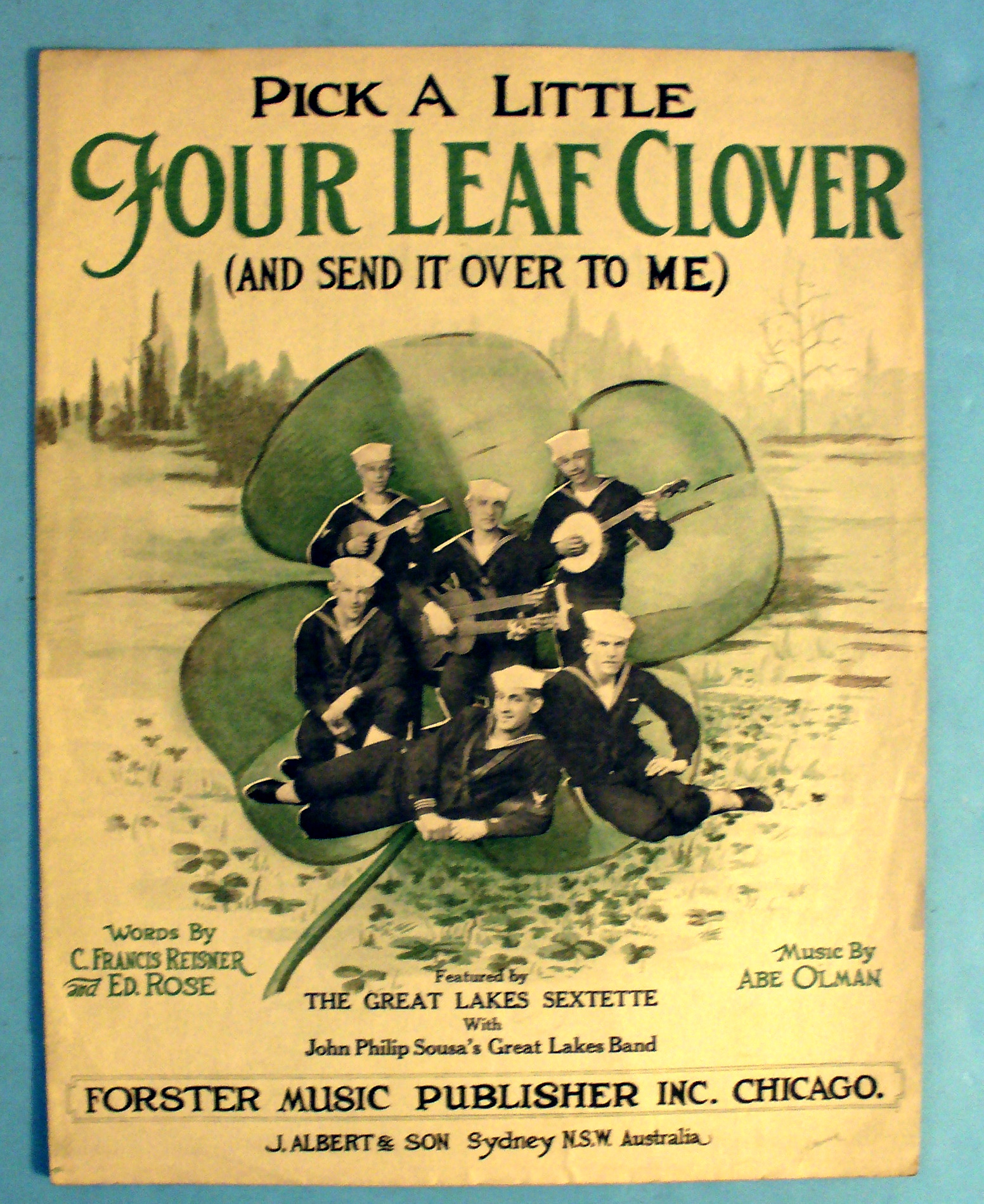1918 Pick A Little Four Leaf Clover by C. F Reisner