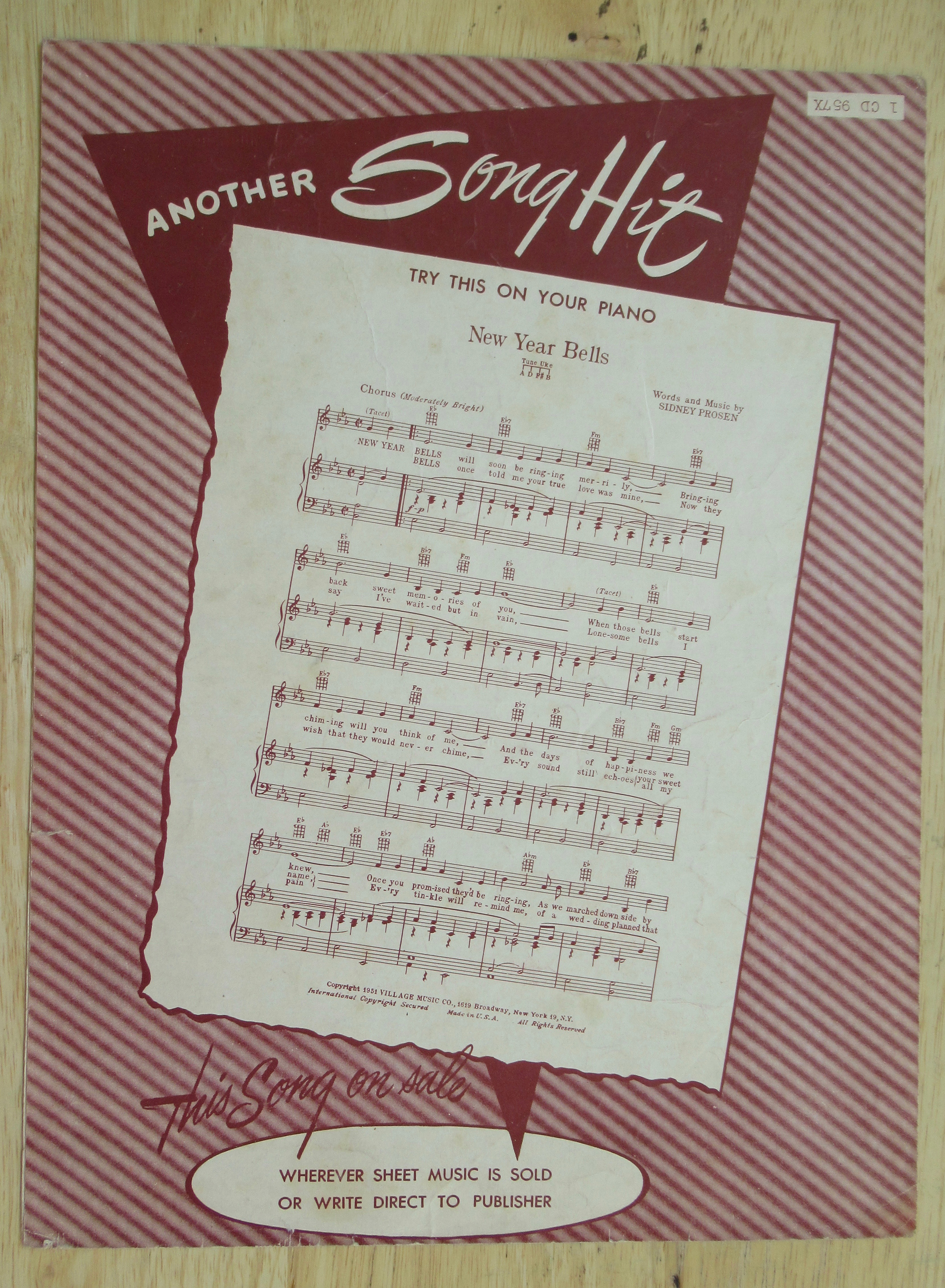 1952 Till I Waltz Again With You Sheet Music