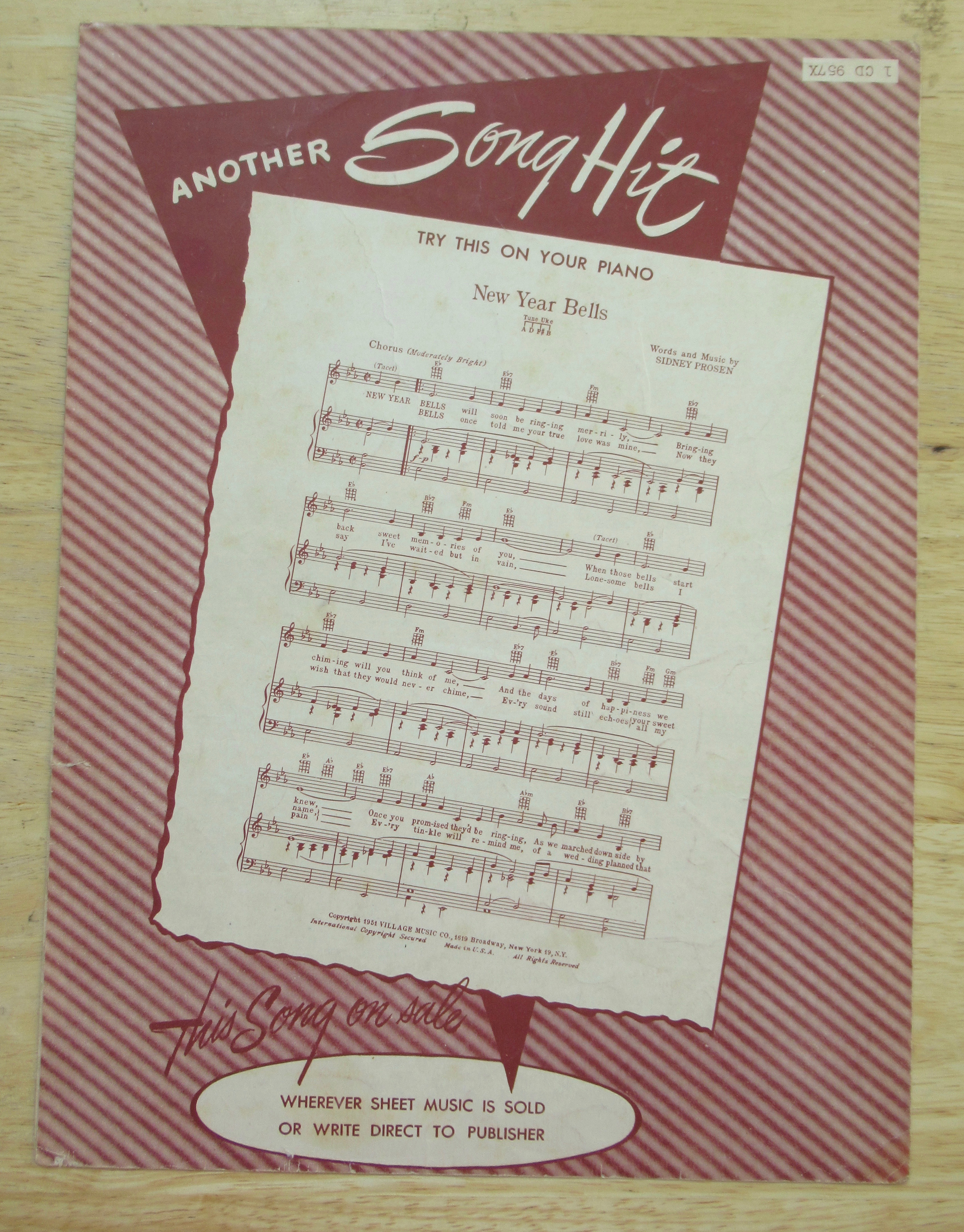 1952 Till I Waltz Again With You Sheet Music