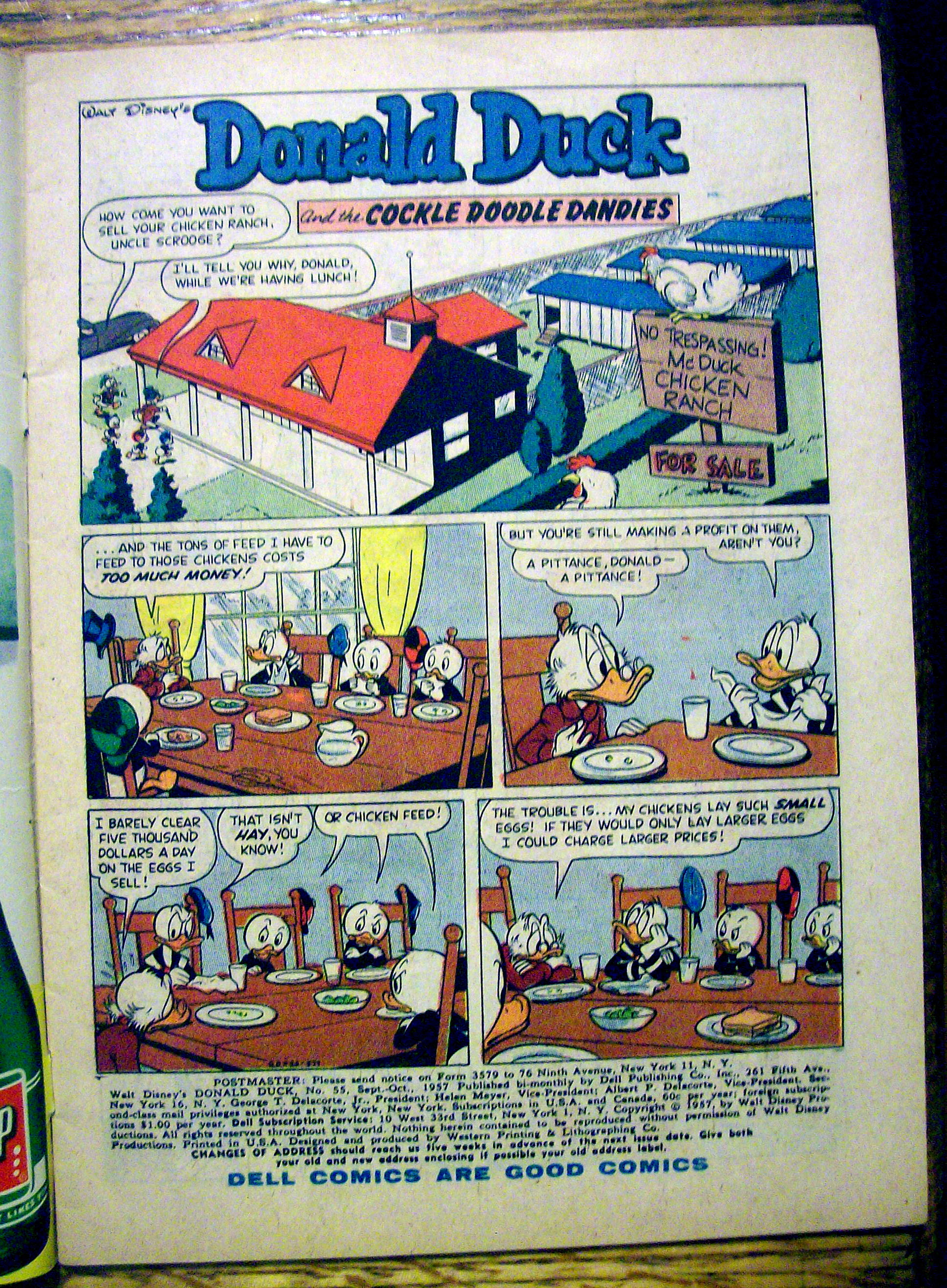 Walt Disney's Donald Duck Comic #55 September 1957